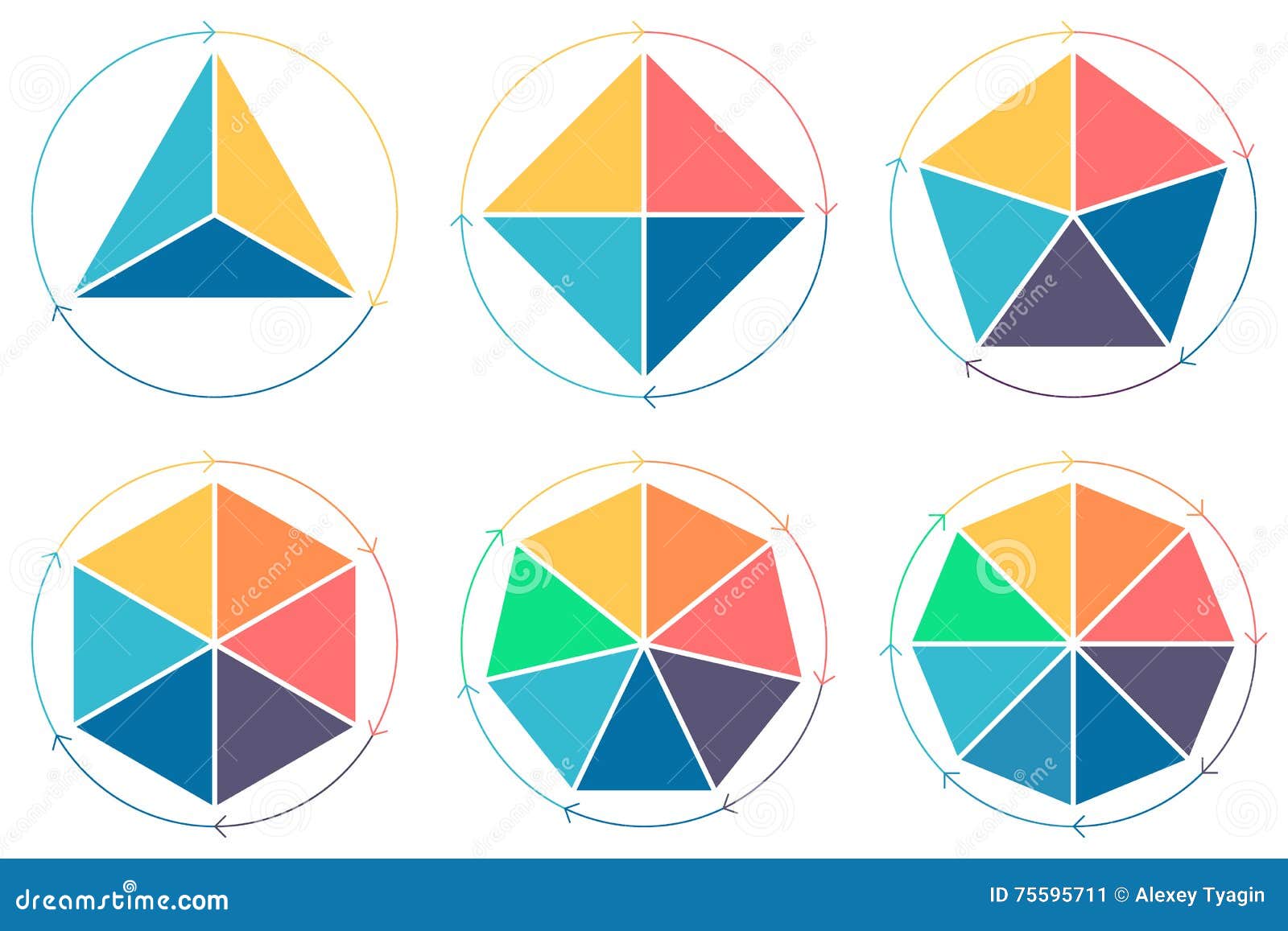 三角 正方形 五边形 六角形 七边形 Infographics的八角形物向量例证 插画包括有介绍 设置