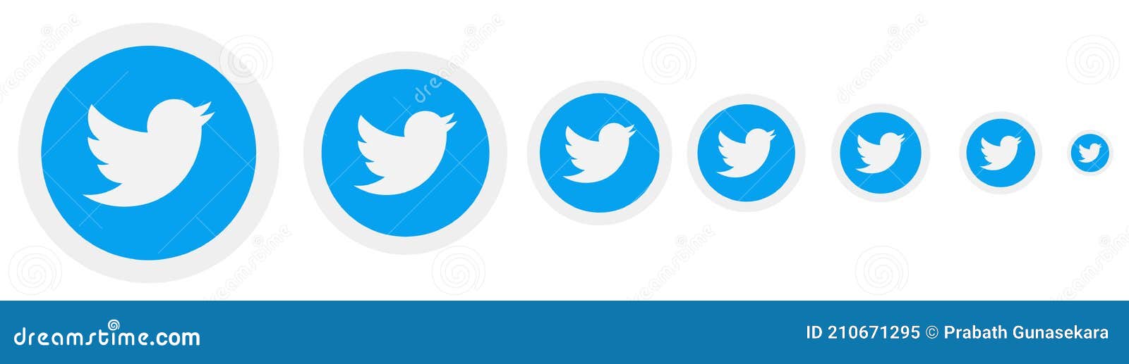 不同大小的twitter图标 编辑类图片 插画包括有慌张 不同 解决方法 范围 透明 减少