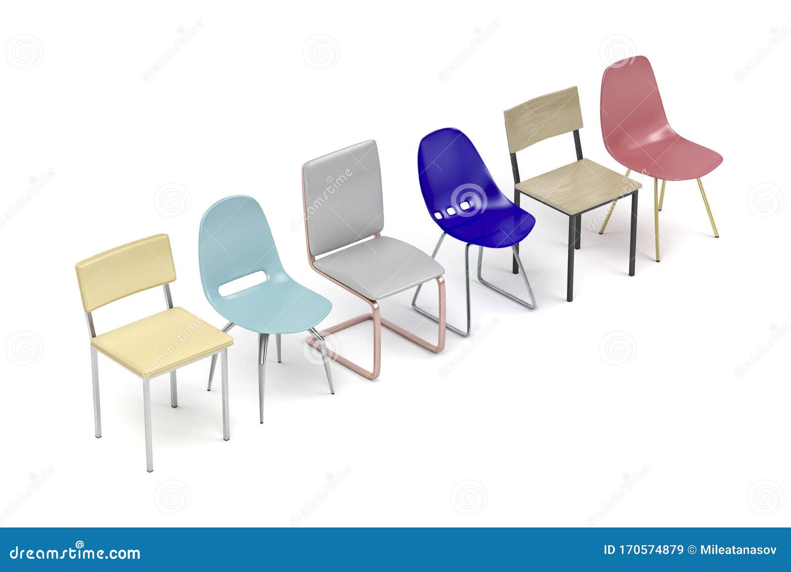 不同设计和颜色的椅子库存例证 插画包括有上升了 皮革 内部 虚拟 椅子 种类 金子