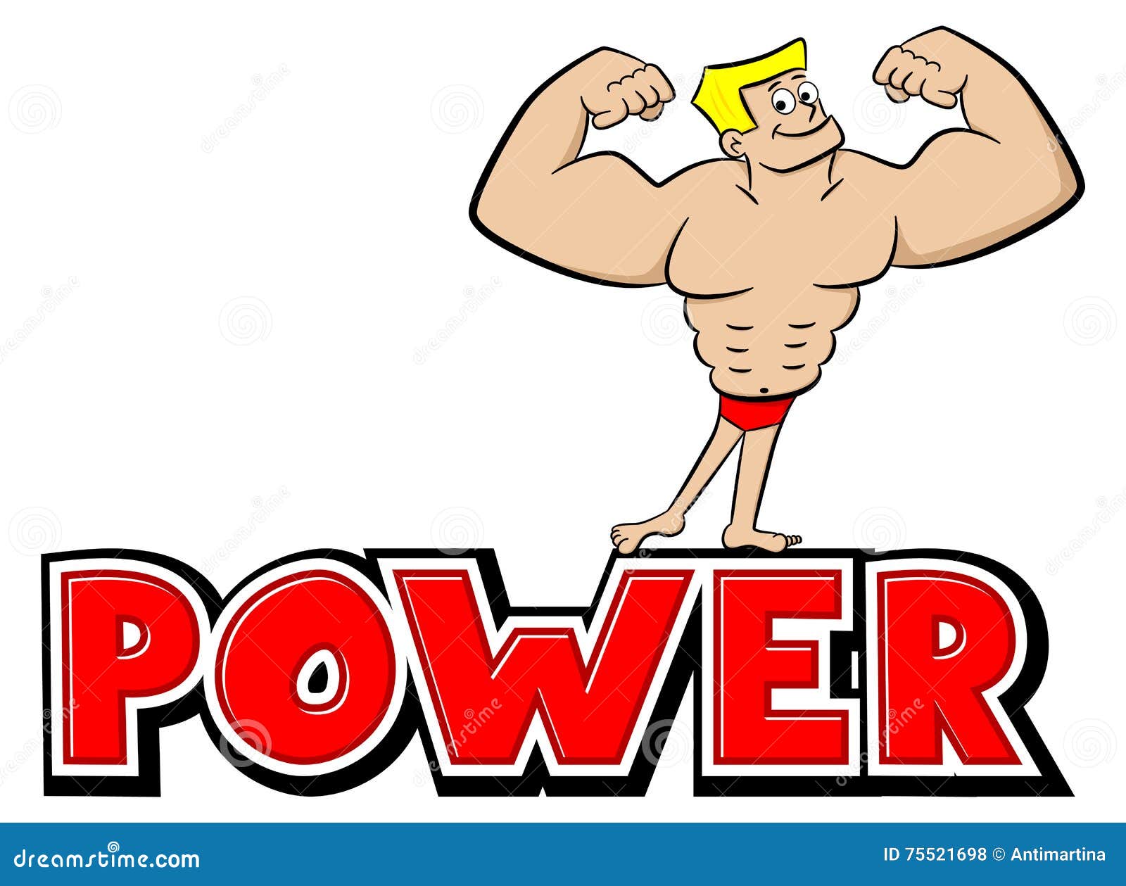 与一个大力士的词力量向量例证 插画包括有与一个大力士的词力量