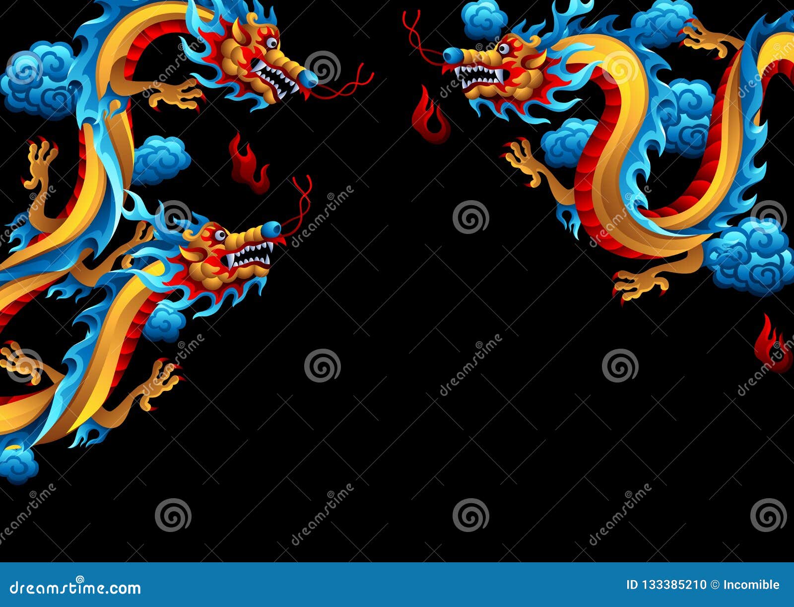 与中国龙的背景向量例证 插画包括有与中国龙的背景 与中国龙的背景向量例证 插画包括有与中国龙的背景
