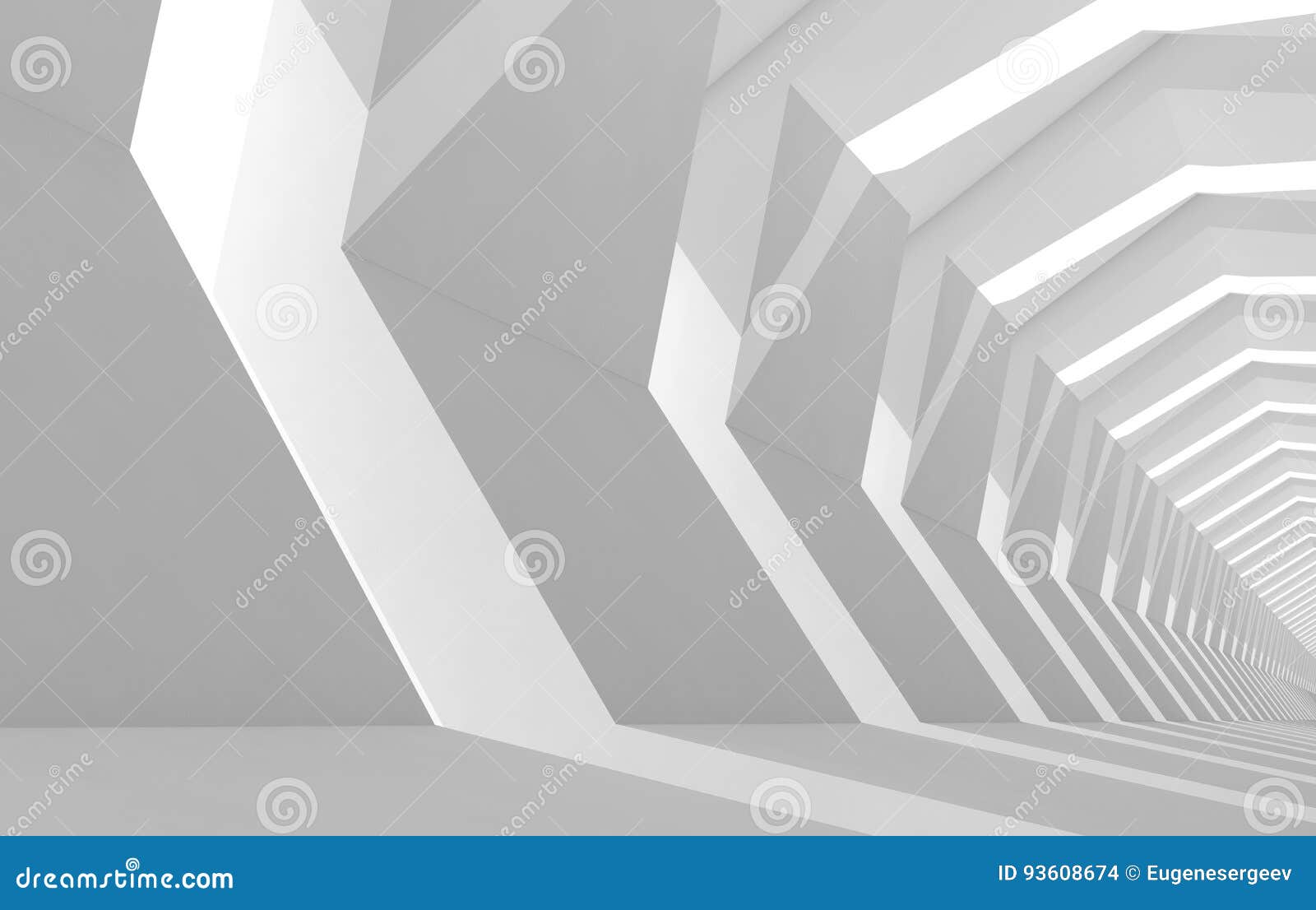 与空的隧道的抽象白色cg背景库存例证. 插画包括有图象, 概念, 大厅