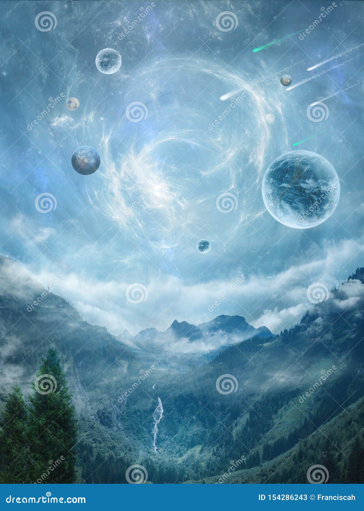 与行星和星云的幻想风景库存例证 插画包括有背包 星云 横向 抽象 星形 云彩 焕发 与行星和星云的幻想风景库存例证 插画包括有背包 星云 横向 抽象 星形 云彩 焕发