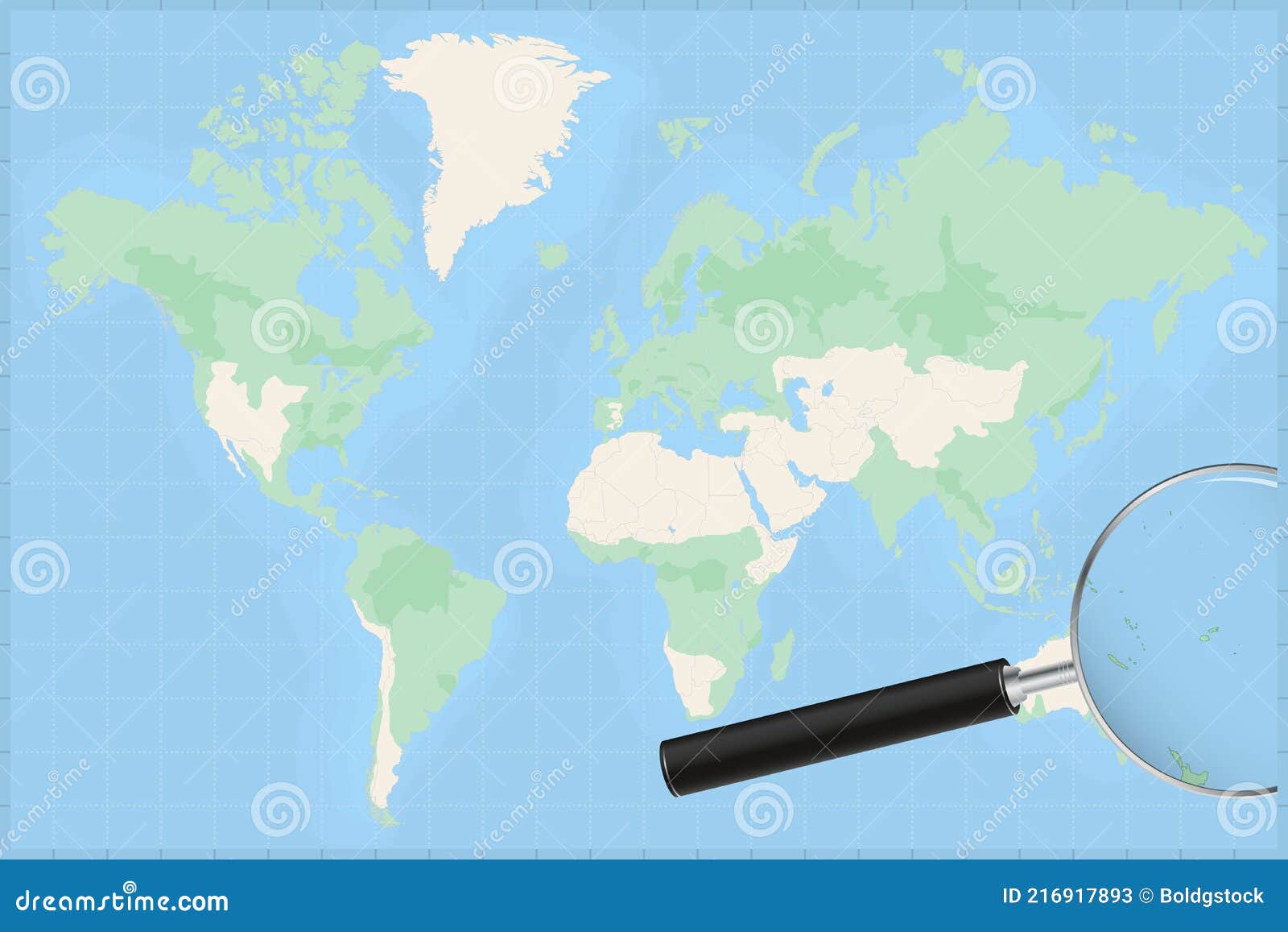 世界地图 汤加地图上有一个放大镜向量例证 插画包括有汤加 大陆 实际 区域 地产 玻利尼西亚