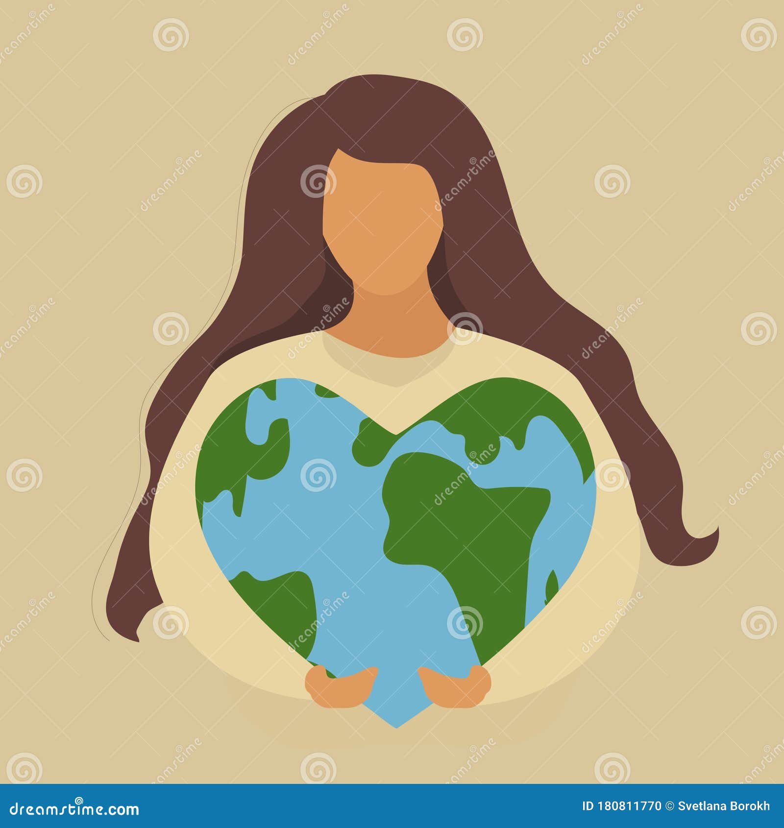 世界环境日和地球日 女孩抱着一颗心形行星保护自然生态观矢量向量例证 插画包括有人员 全球 世界环境日和地球日 女孩抱着一颗心形行星保护自然生态观矢量向量例证 插画包括有人员 全球