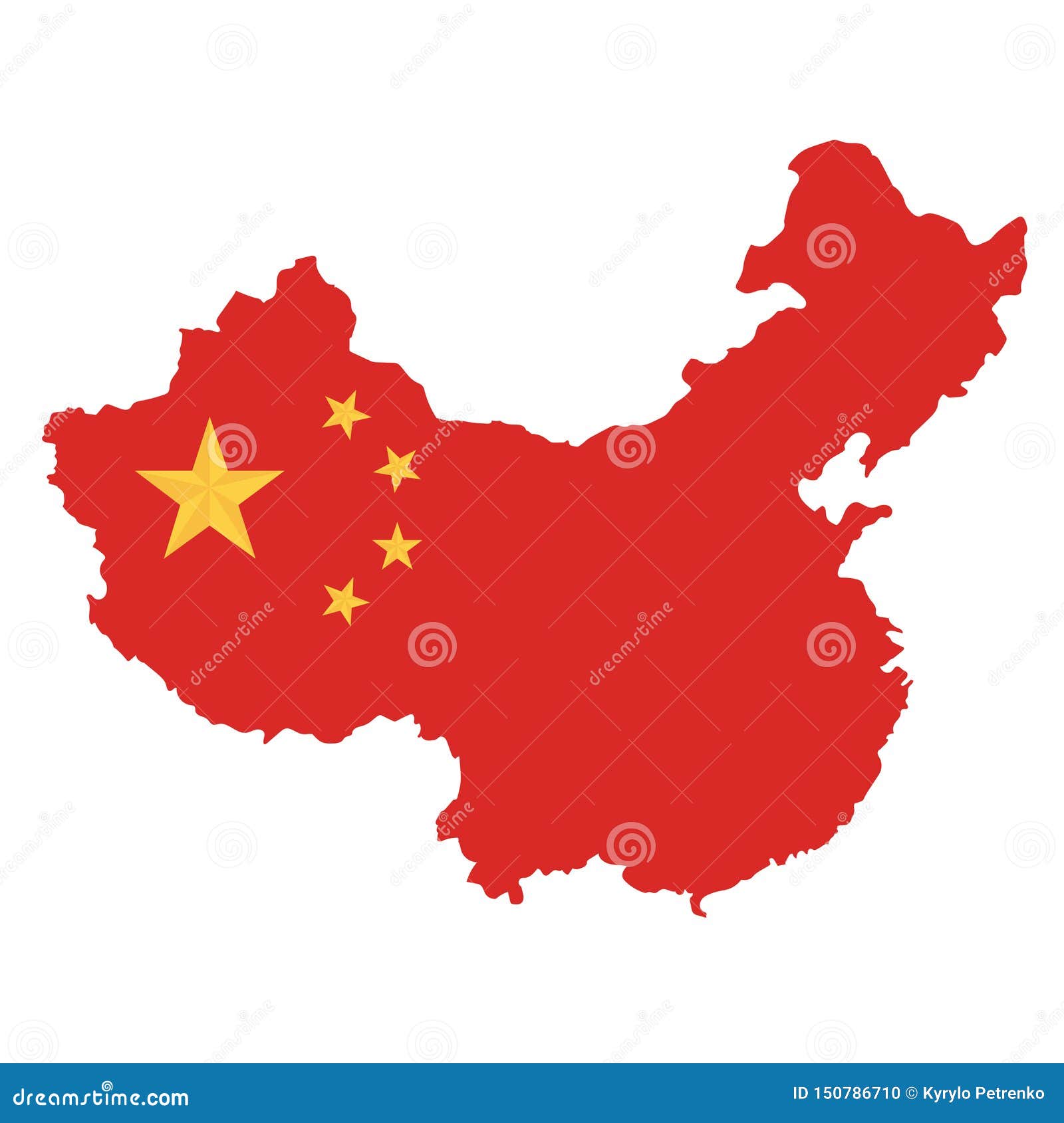 中华人民共和国地图白色背景向量例证 插画包括有地产 设计 标志 国家 地区 水平 地理