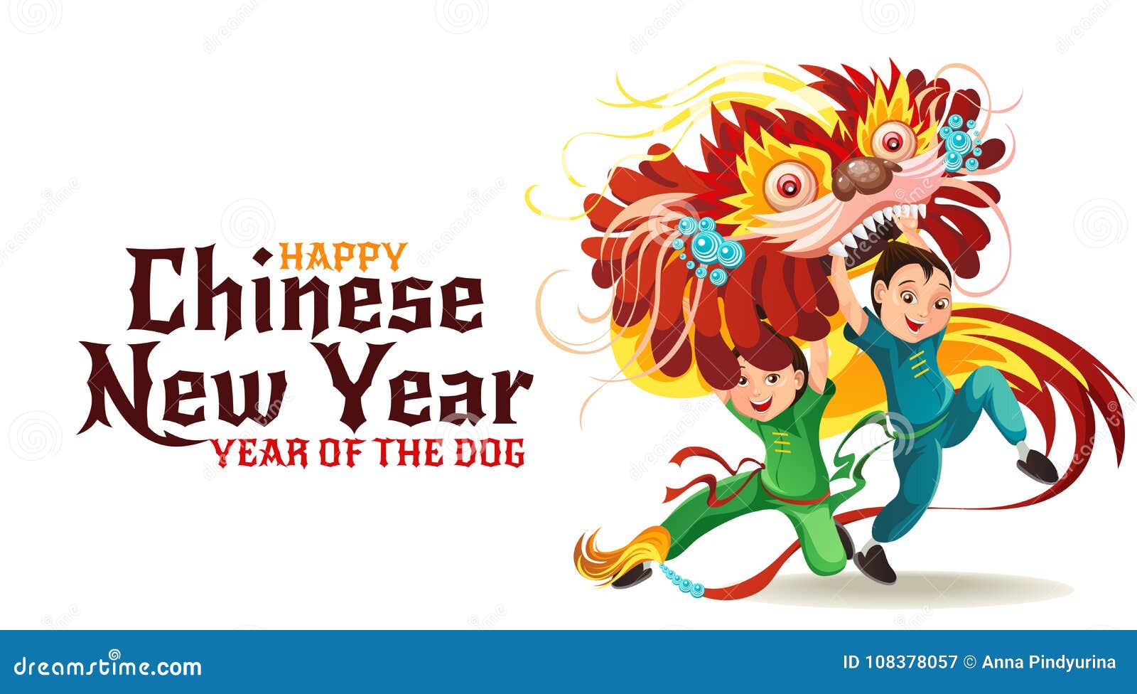 中国人旧历新年在白色背景隔绝的舞狮战斗 愉快的舞蹈家在瓷传统服装藏品向量例证 插画包括有金黄 文化
