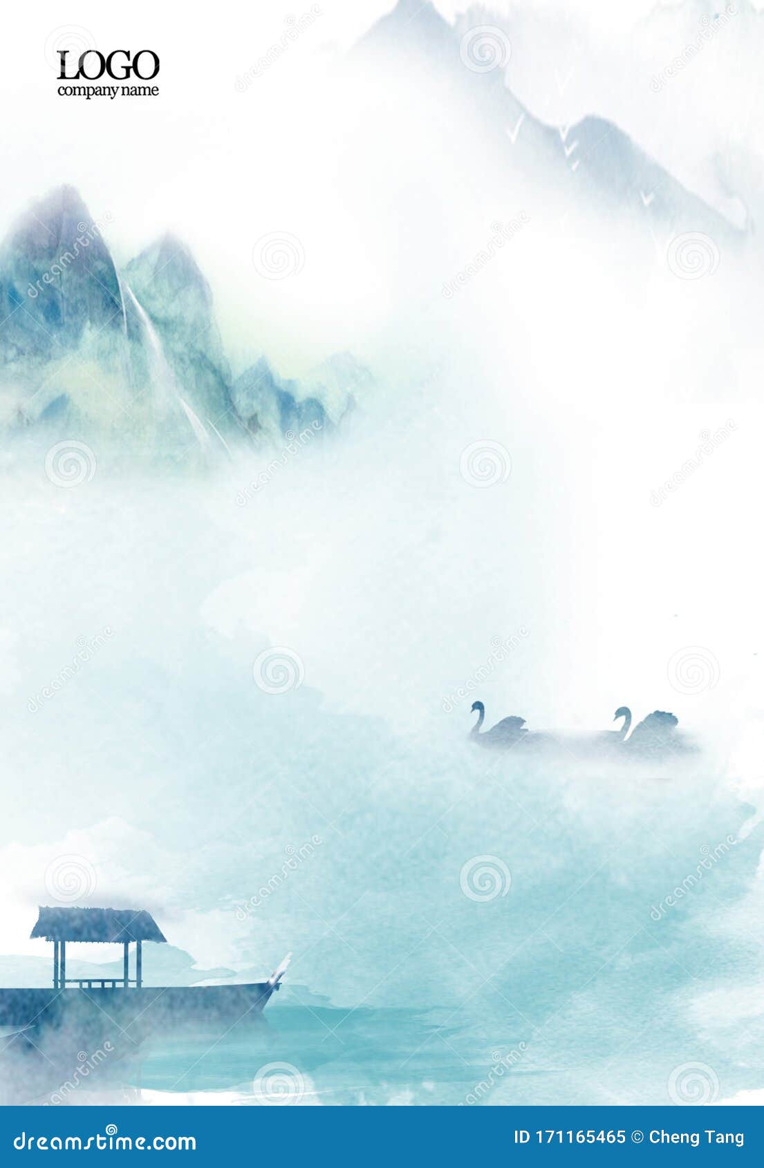 中国水墨山水画的中式 背景材料库存例证 插画包括有地球 样式 绿色 家庭 例证 绘画