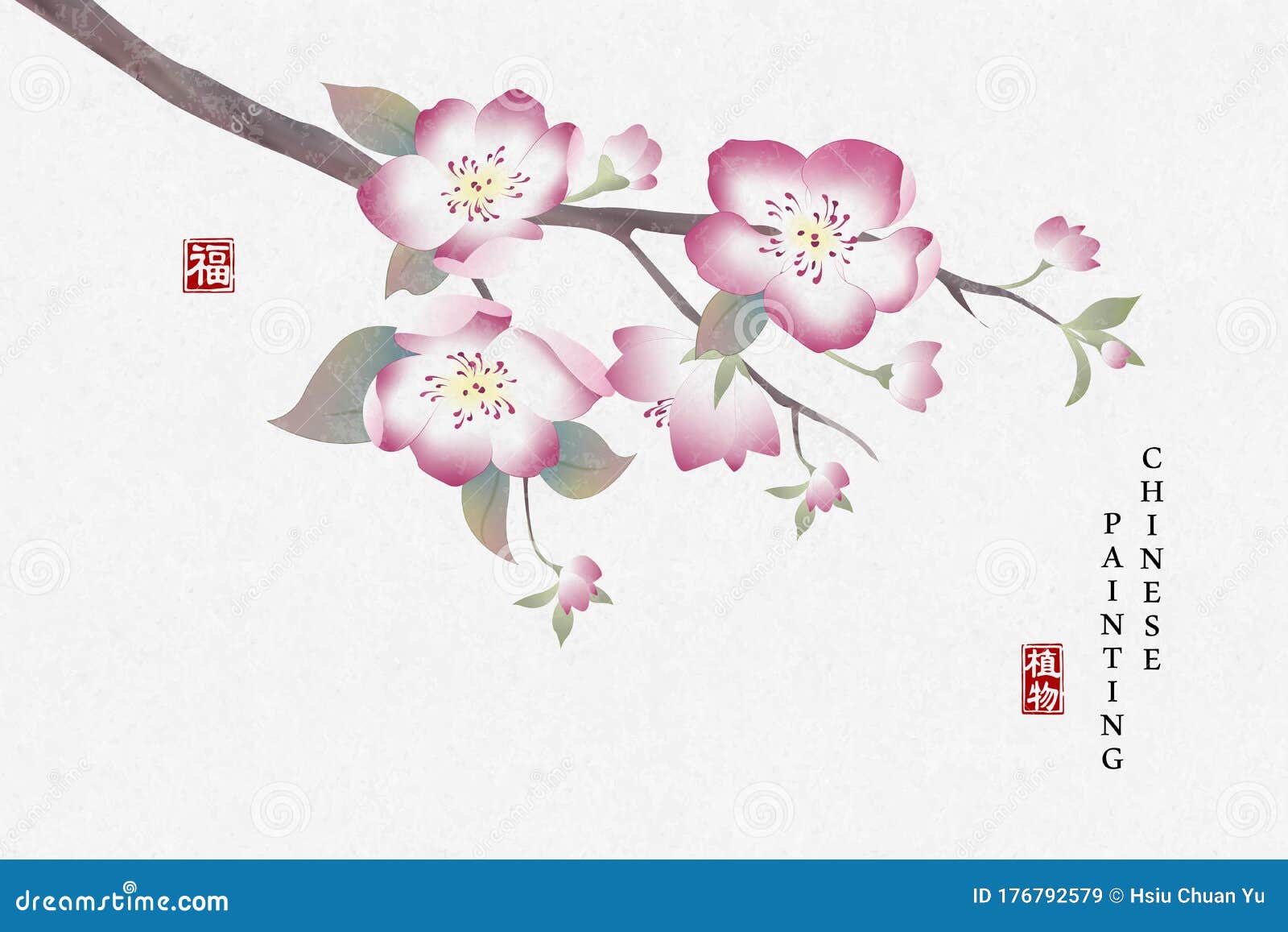 中国水墨画艺术背景植物优雅花桃花中译 植物与祝福向量例证 插画包括有祝福 水彩 本质 中国 中国水墨画艺术背景植物优雅花桃花中译 植物与祝福向量例证 插画包括有祝福 水彩 本质 中国