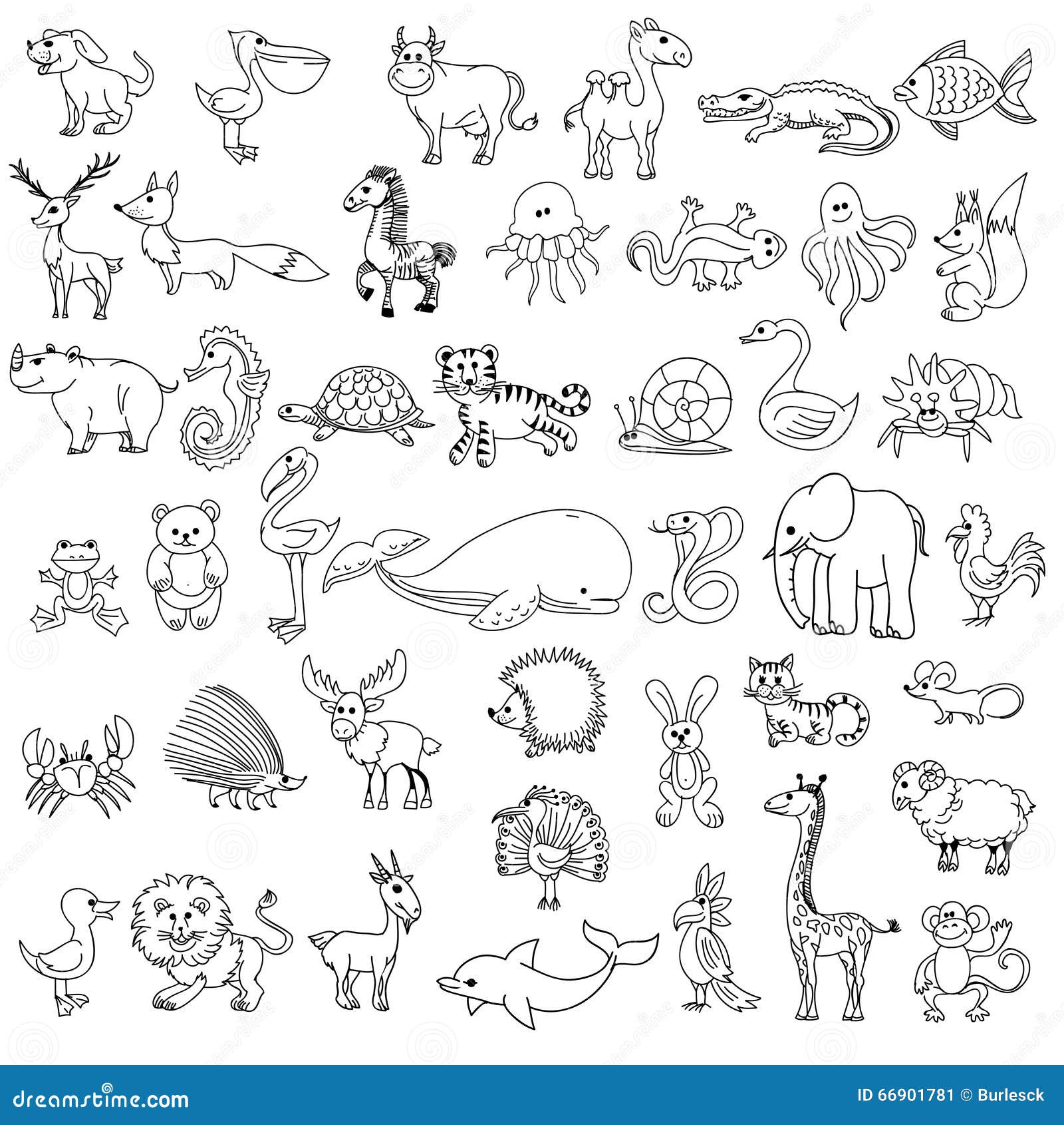 乱画动物儿童的图画向量例证 插画包括有 乱画动物儿童的图画向量例证 插画包括有