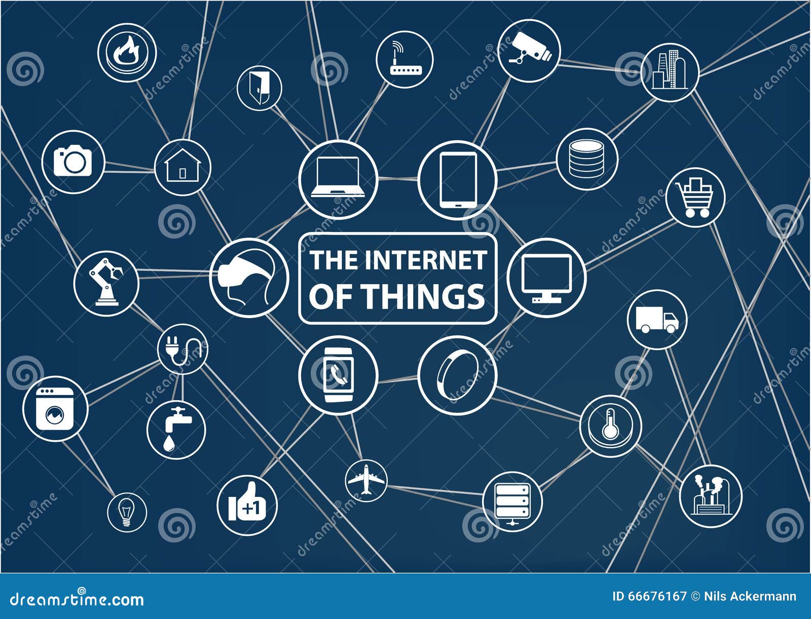 事 Iot 背景互联网与被连接的设备的库存例证 插画包括有背景互联网与被连接的设备的 66676167