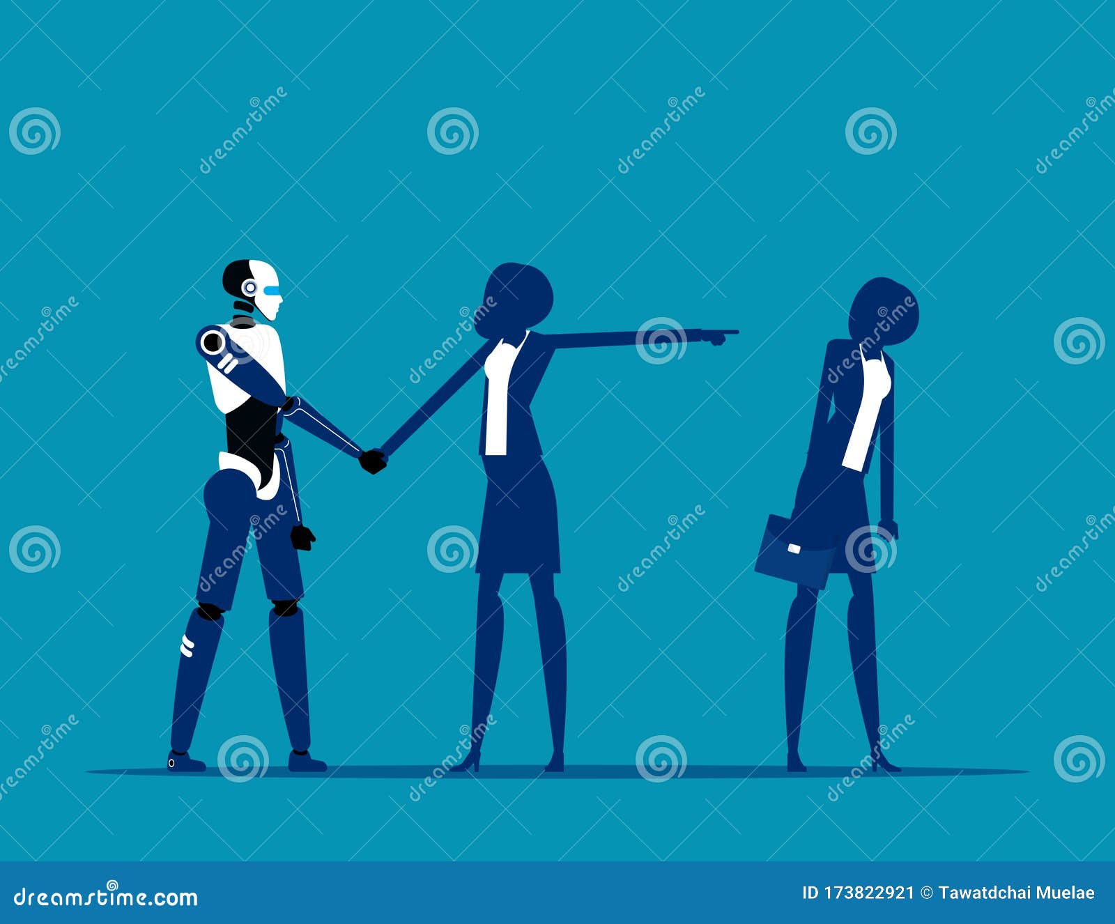 人工智能取代人类新机器人正在工作经理解雇员工向量例证 插画包括有启发 创新 生火 动画片 人工智能取代人类新机器人正在工作经理解雇员工向量例证 插画包括有启发 创新 生火 动画片