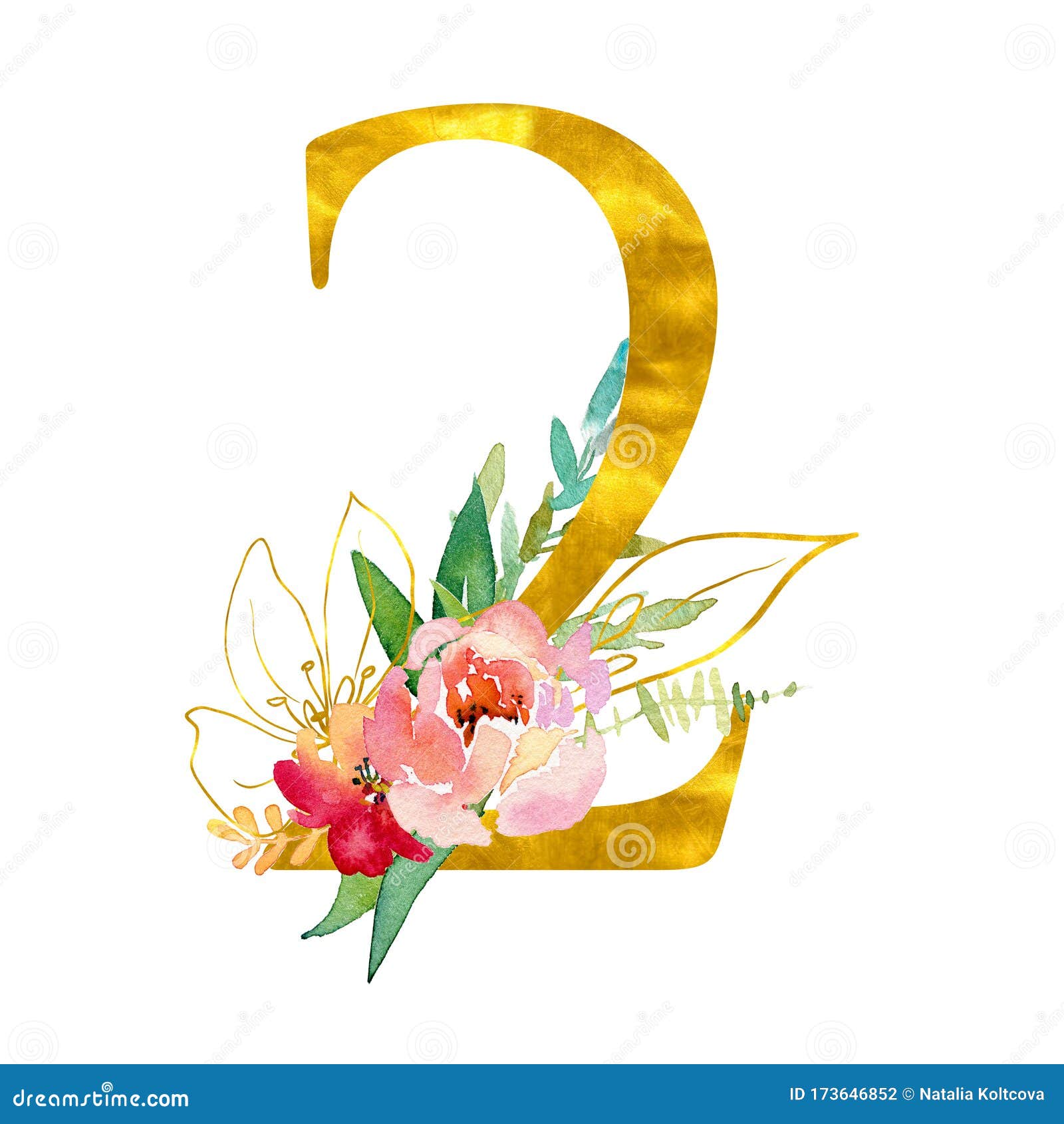 优雅的夏装花卉数字带水彩花的金色数字2 用于设计的元件库存例证 插画包括有例证 玻色子 优雅的夏装花卉数字带水彩花的金色数字2 用于设计的元件库存例证 插画包括有例证 玻色子