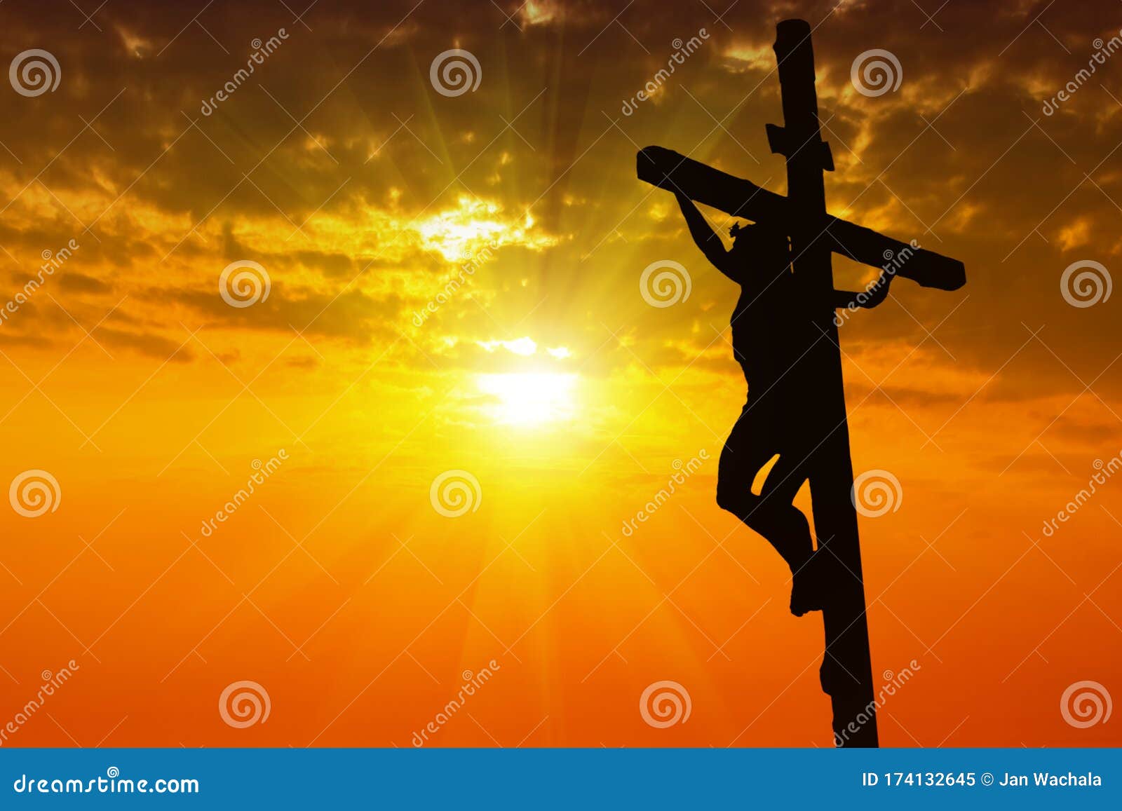 侧影耶稣基督在十字架上钉十字架库存图片 图片包括有庆祝 基督徒 耶稣 基督 复活节 祷告