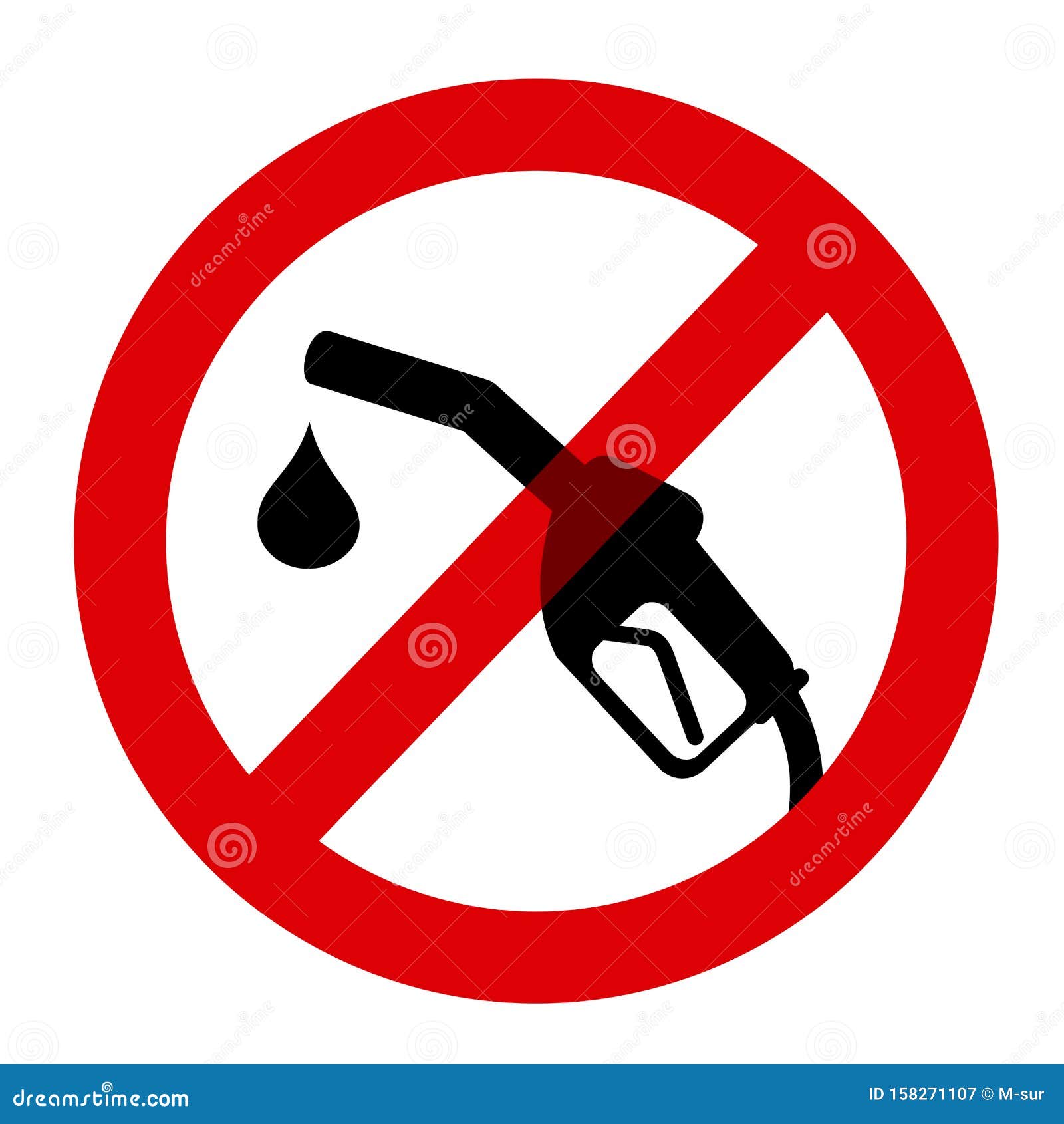 停止 禁止和禁止使用石油 汽油 汽油向量例证 插画包括有