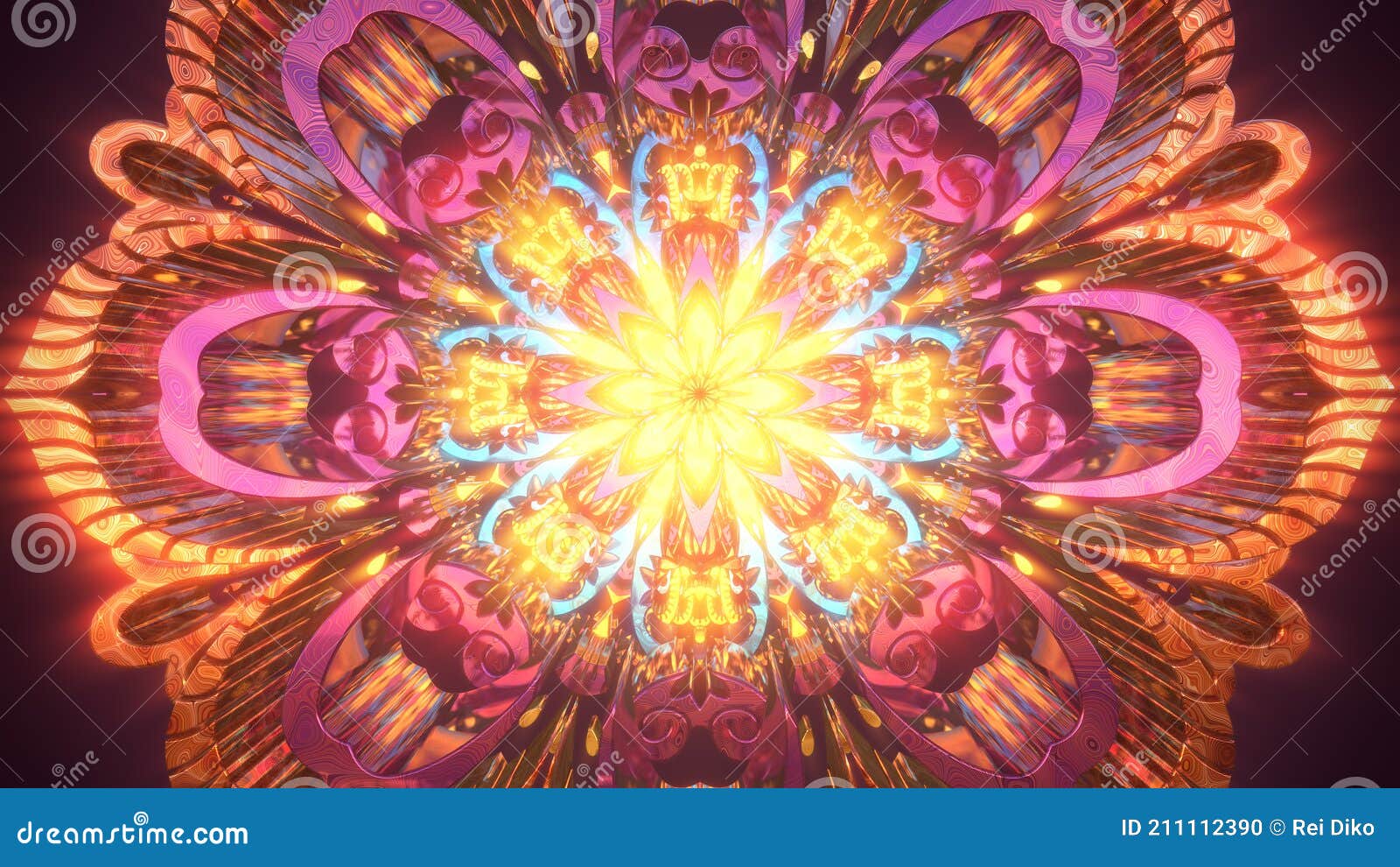 催眠种族幻想多色万花筒壁纸chakra冥想的曼荼罗对称度色彩缤纷的背景库存例证 插画包括有坛场 万花筒