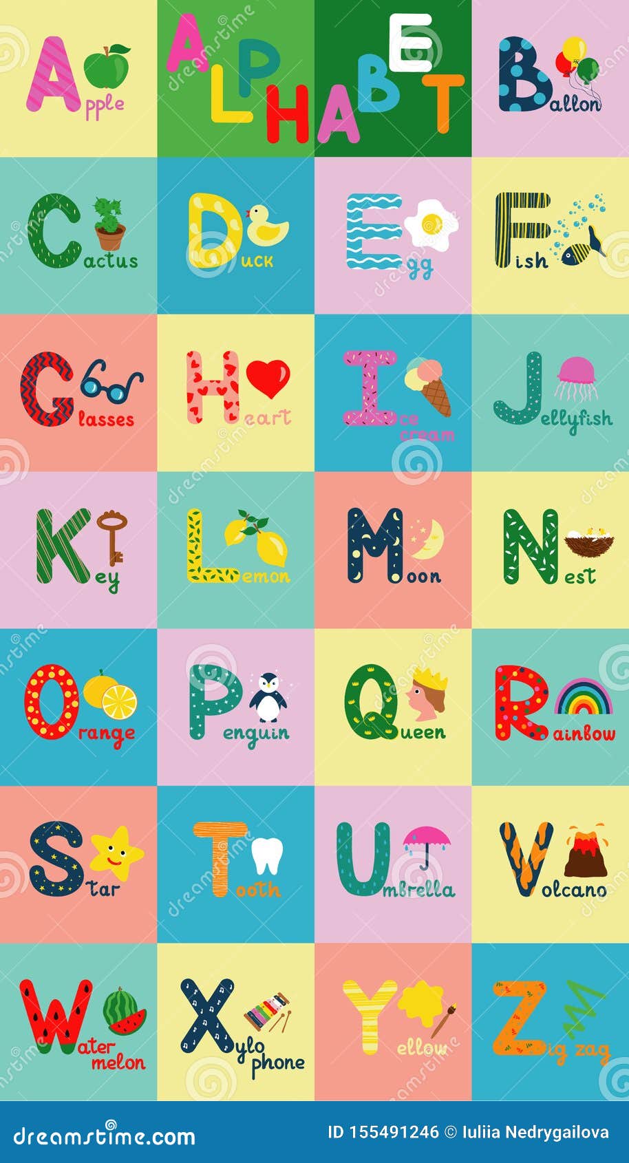 儿童教育的英语字母表 与词的整个字母表以大写向量例证 插画包括有 儿童教育的英语字母表 与词的整个字母表以大写向量例证 插画包括有