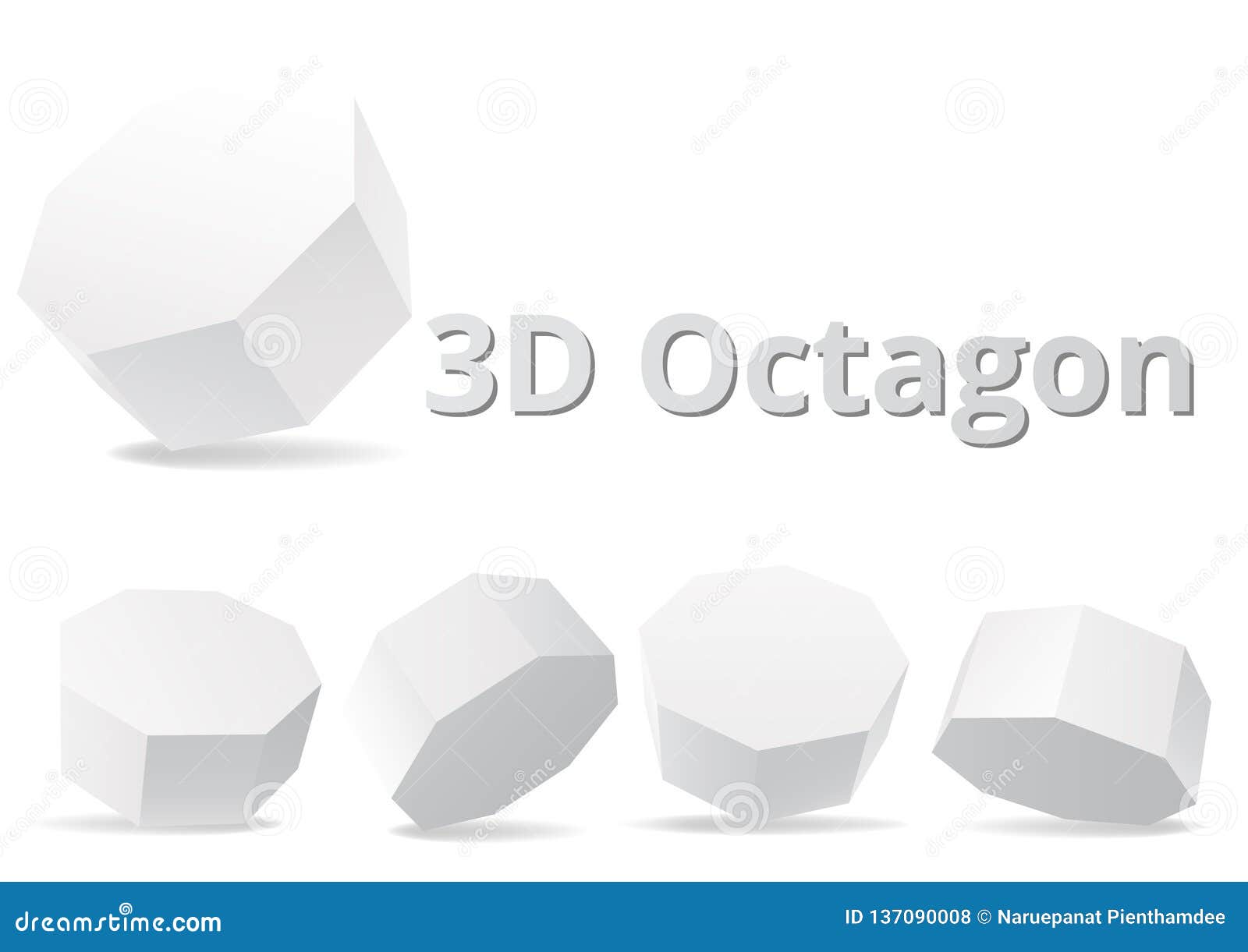 八角形物形状3d样式向量例证 插画包括有简单 背包 棚车 抽象 形状