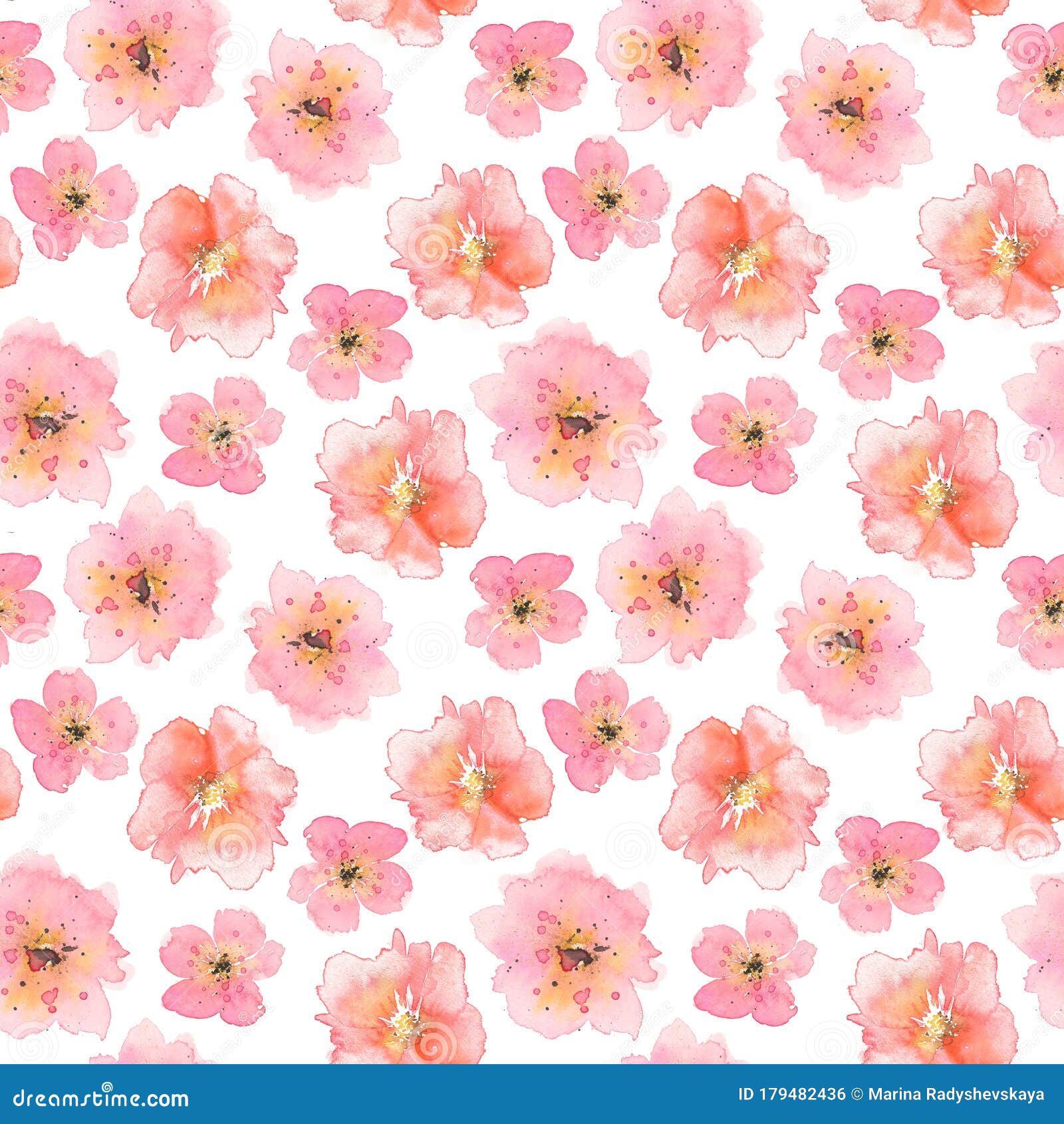 具有抽象粉色水彩花的可爱无缝图案纺织品设计库存例证 插画包括有纺织品设计 具有抽象粉色水彩花的可爱无缝图案