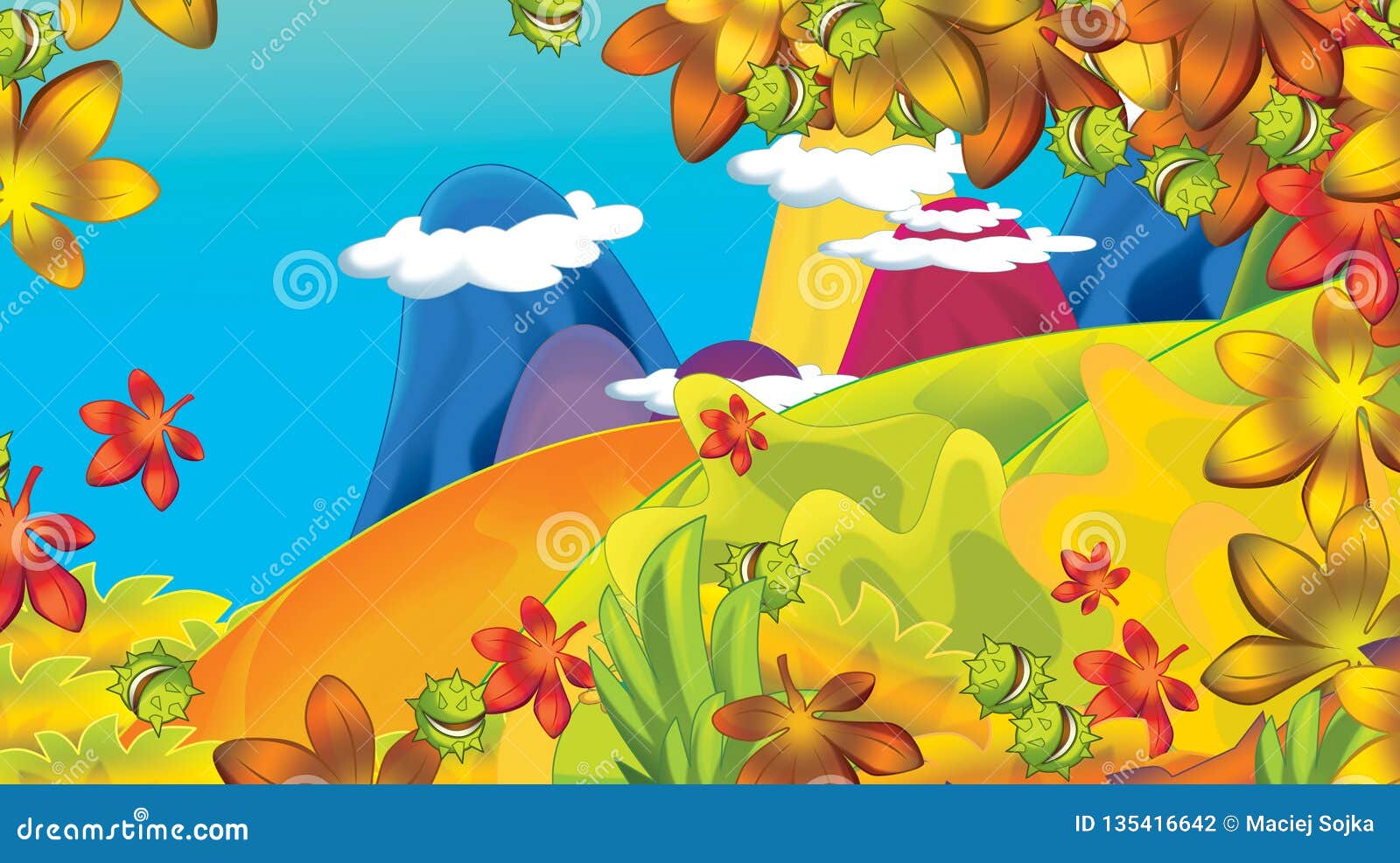 具有文本空间的卡通秋天自然背景 儿童卡通秋天自然背景森林 森林 库存例证 插画包括有 具有文本空间的卡通秋天自然背景 儿童卡通秋天自然背景森林 森林 库存例证 插画包括有