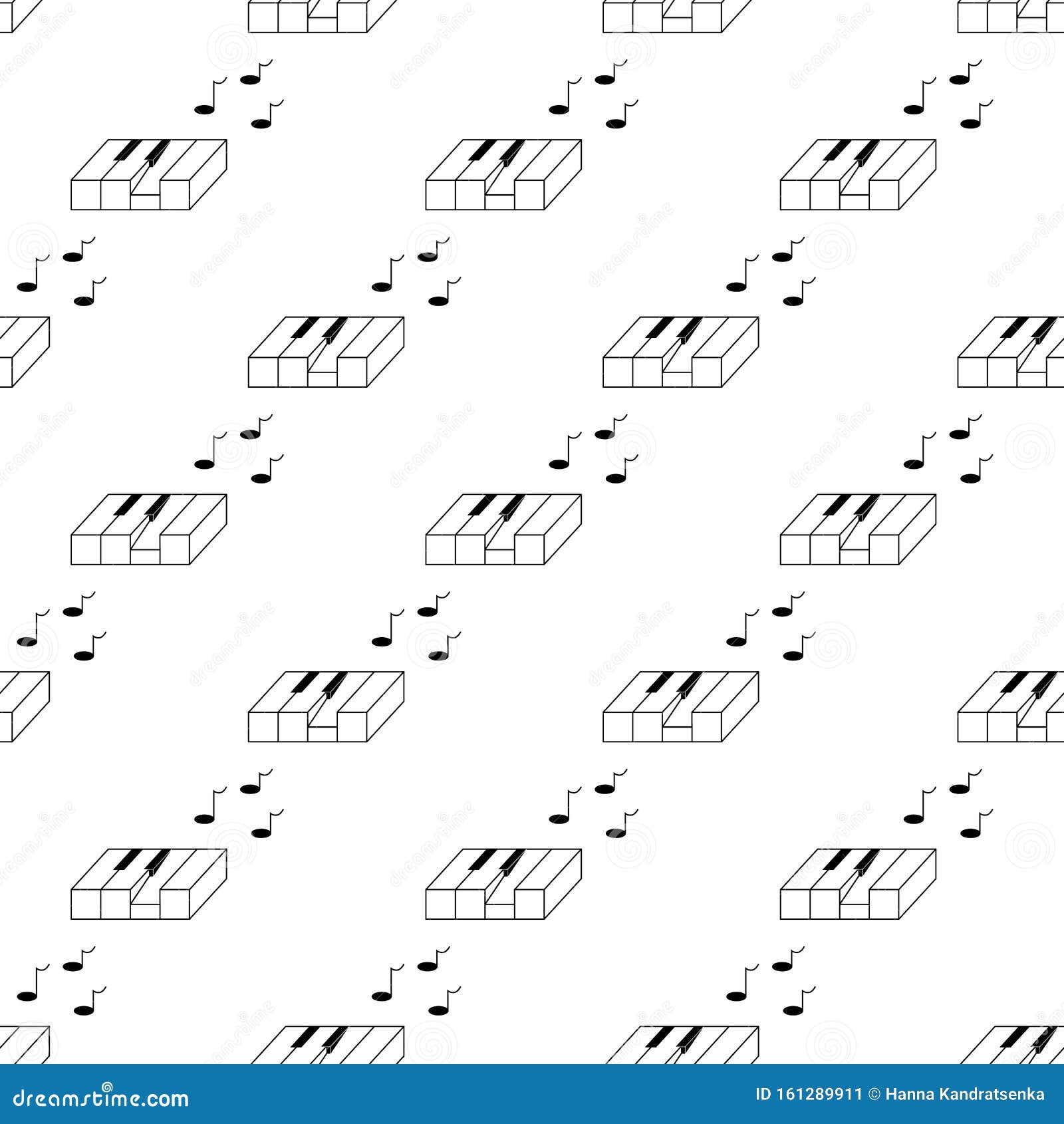 具有钢琴键和音符的无缝壁纸图案向量例证 插画包括有附注 现代 声音 音乐 模式 关键董事会