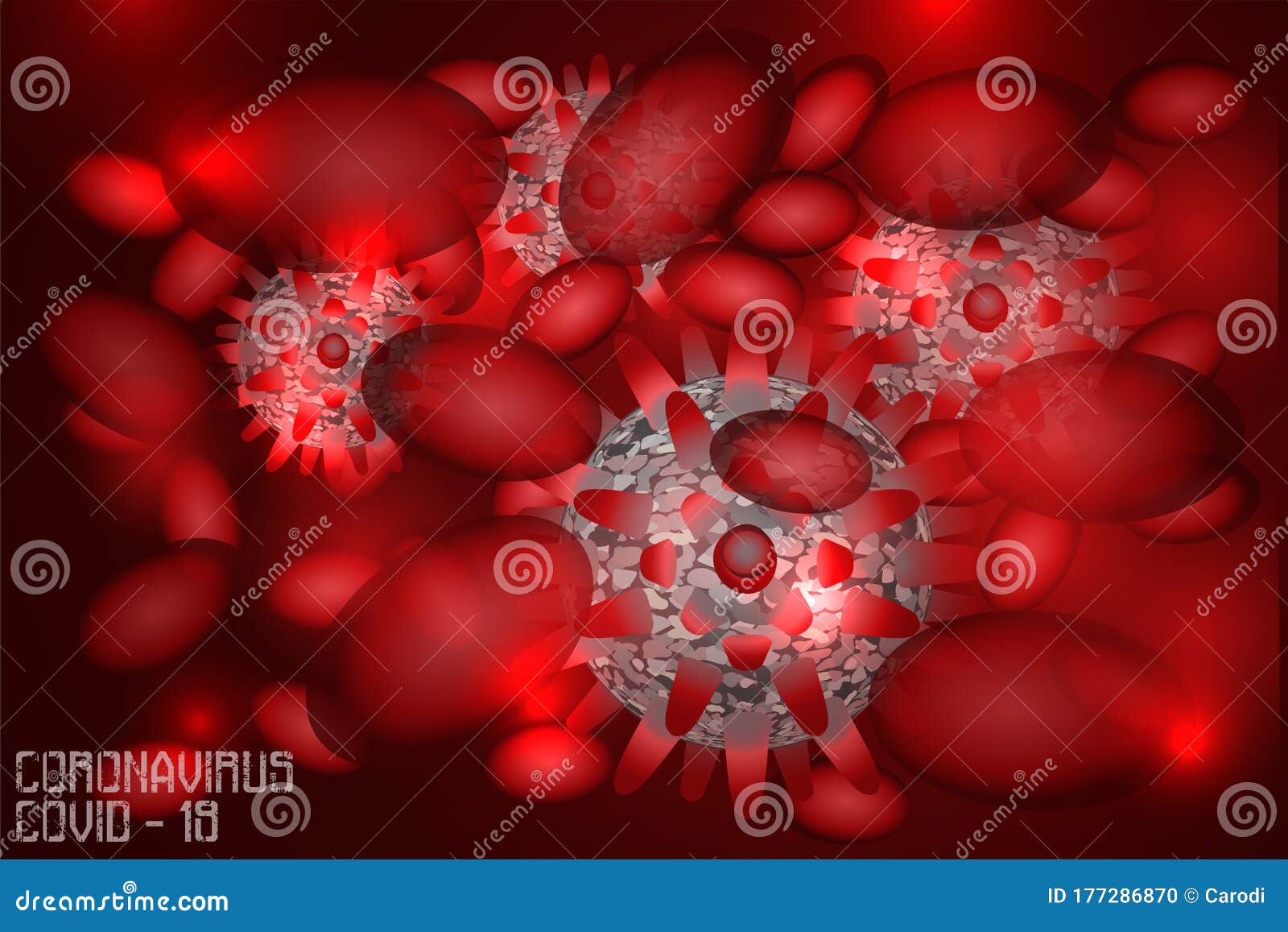 冠状病毒covid 19和血液壁纸矢量向量例证 插画包括有传染性 流行病 传染 电池 流行