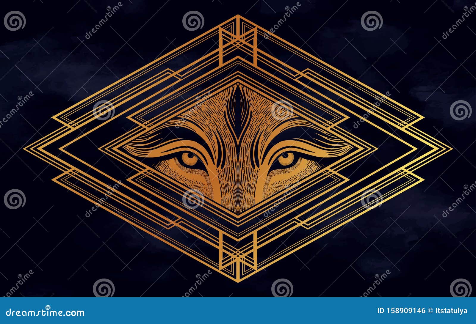 几何背景中的狼眼梦幻魔术夜晚 大自然 巫术符号孤立矢量插图好向量例证 插画包括有 几何背景中的狼眼梦幻魔术夜晚 大自然 巫术符号孤立矢量插图好向量例证 插画包括有