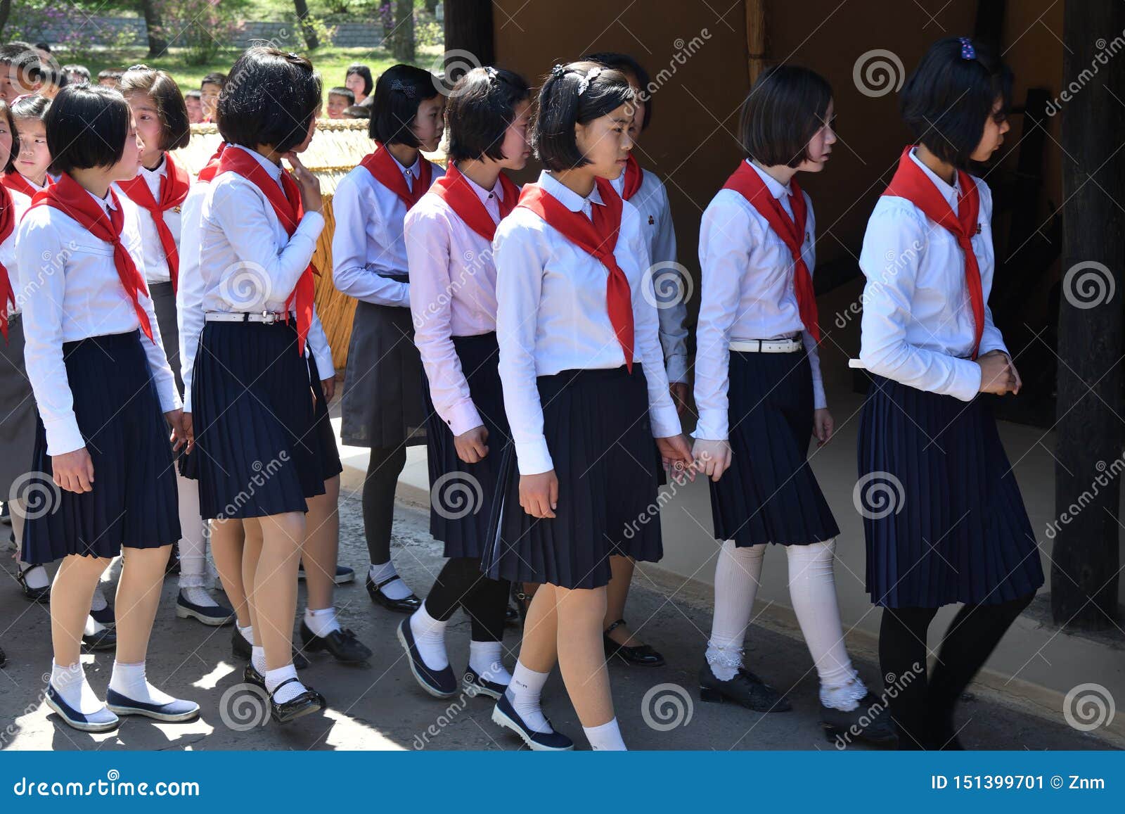 北朝鲜 编辑类照片 图片包括有平壤 礼服 出生地 队列 社会主义 人员 唱歌 村庄
