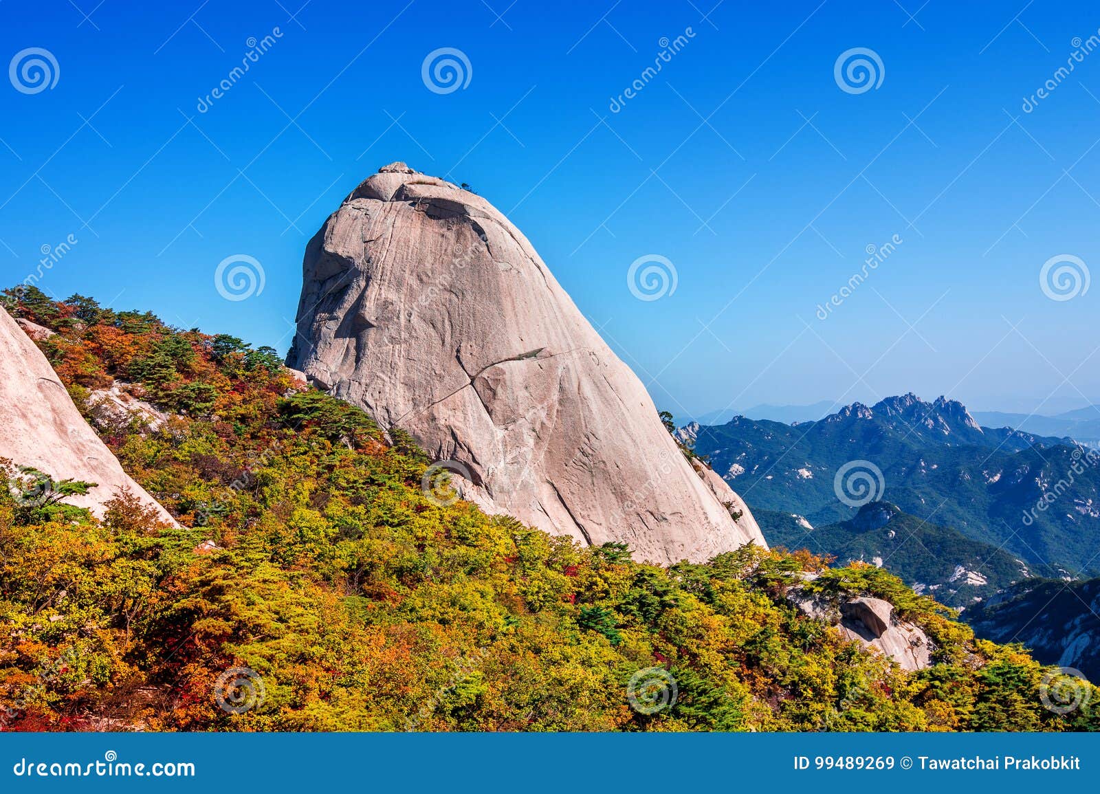 北汉山国立公园在秋天 韩国库存图片 图片包括有