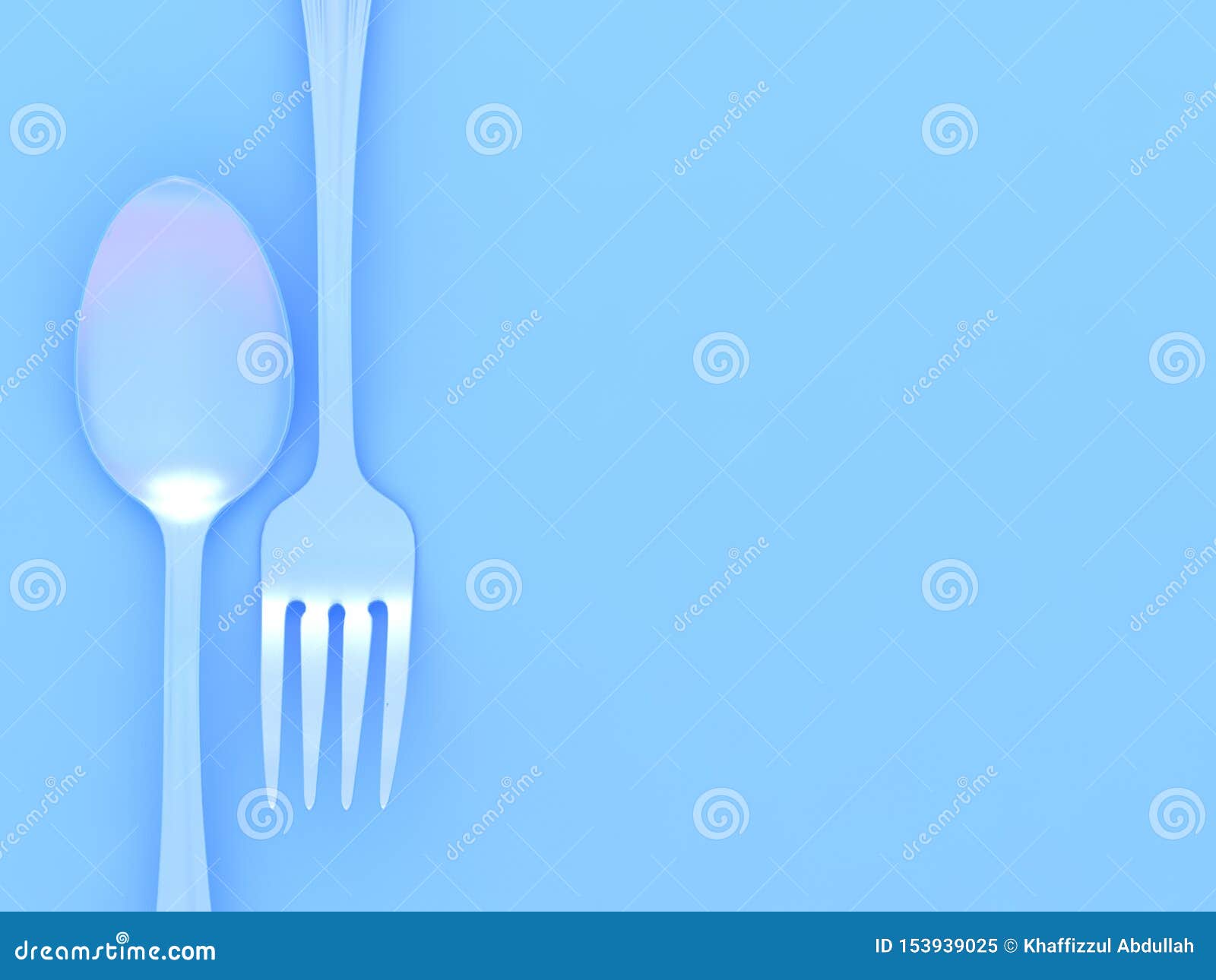 匙子和叉子在蓝色库存例证 插画包括有对象 餐馆 设计 午餐 更加恼怒的 颜色 刀叉餐具