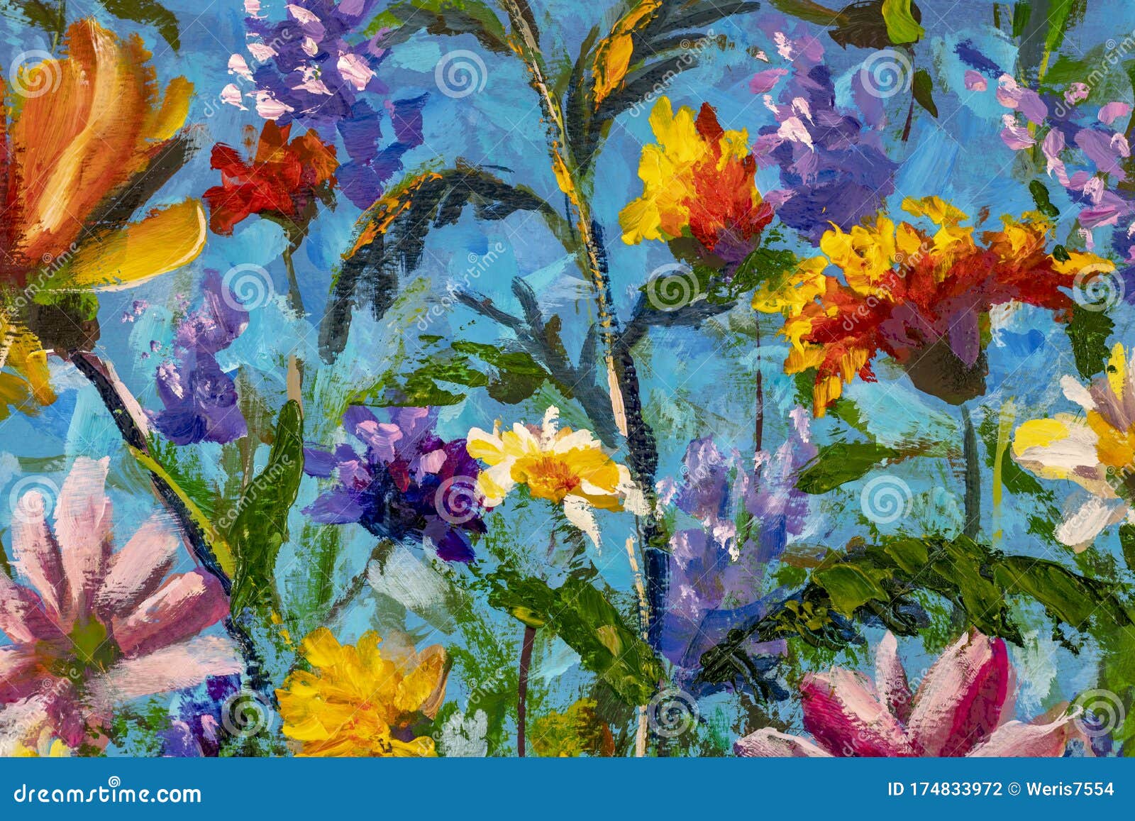 印象派花画 静物画艺术画布库存例证 插画包括有仍然 野花 样式 纹理 画布 绘画 技艺家