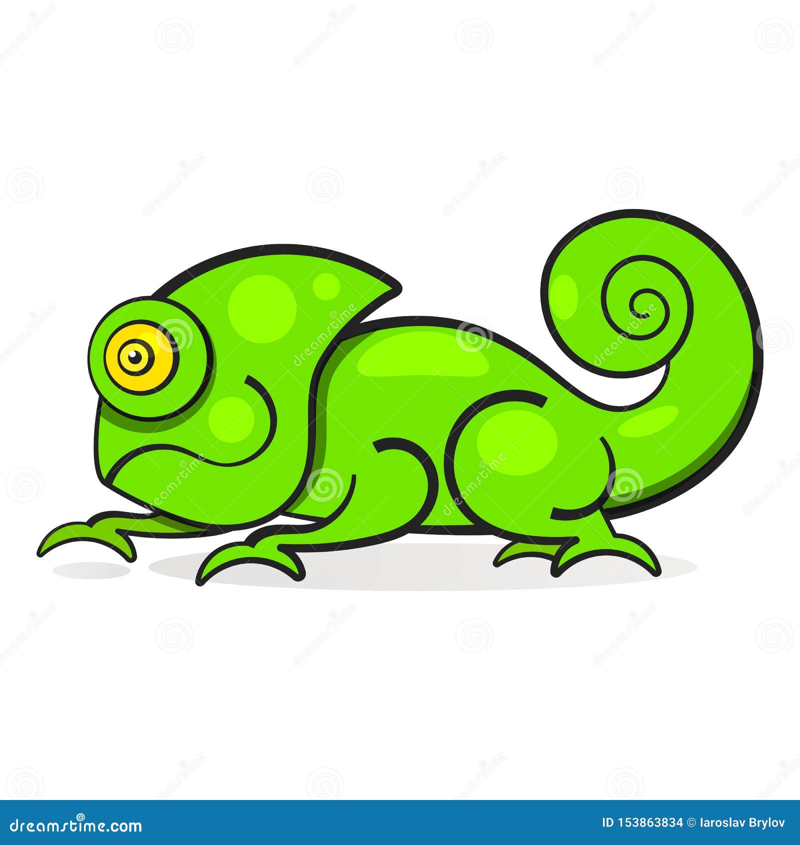 变色蜥蜴蜥蜴彩虹颜色卡通人物例证向量例证 插画包括有例证 绿色 现代 要素 艺术 滑稽