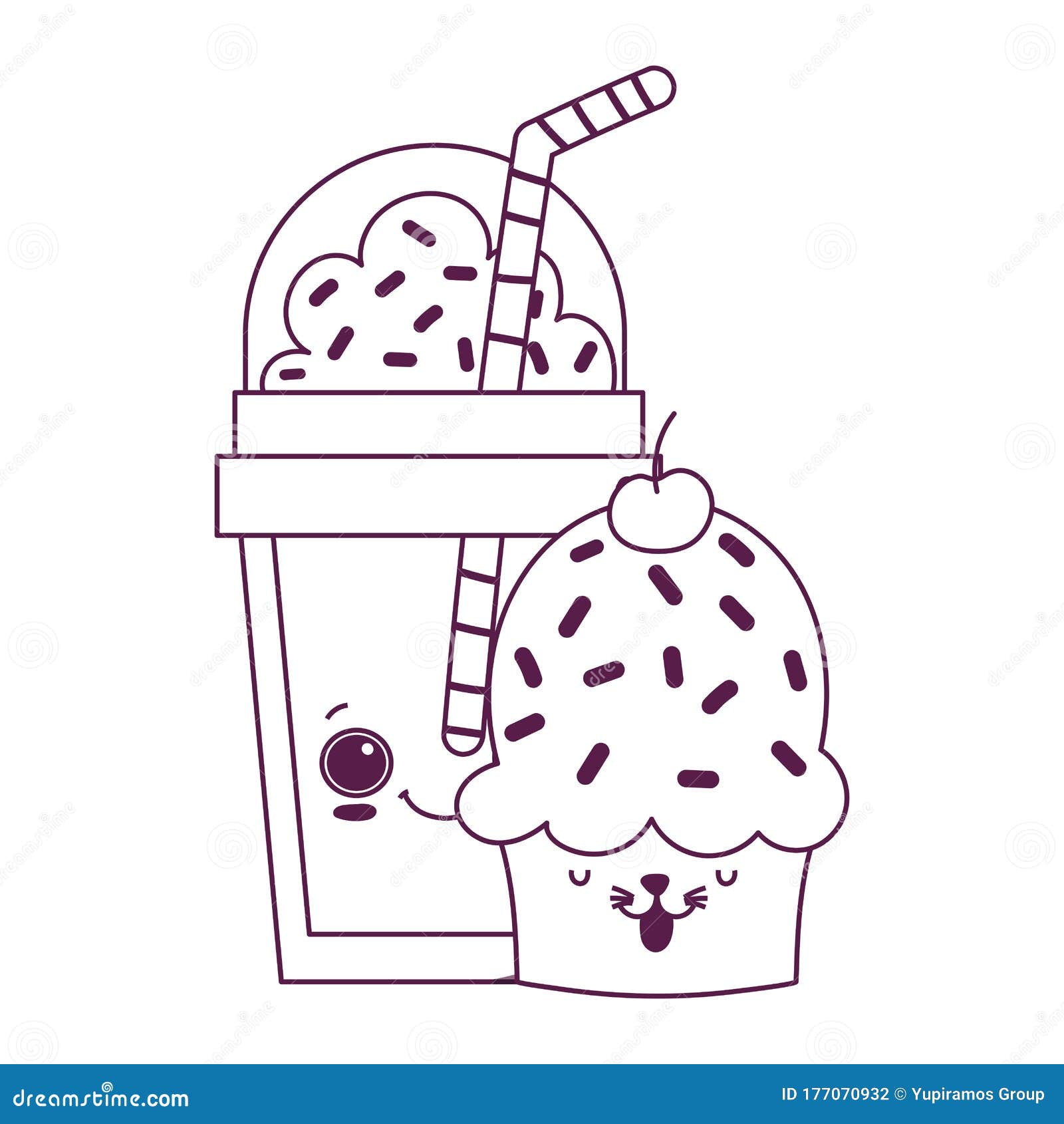可爱食品框和杯饼樱桃甜点甜点卡通独特设计线风向量例证 插画包括有线路 少许 弗拉普 愉快 可爱食品框和杯饼樱桃甜点甜点卡通独特设计线风向量例证 插画包括有线路 少许 弗拉普 愉快