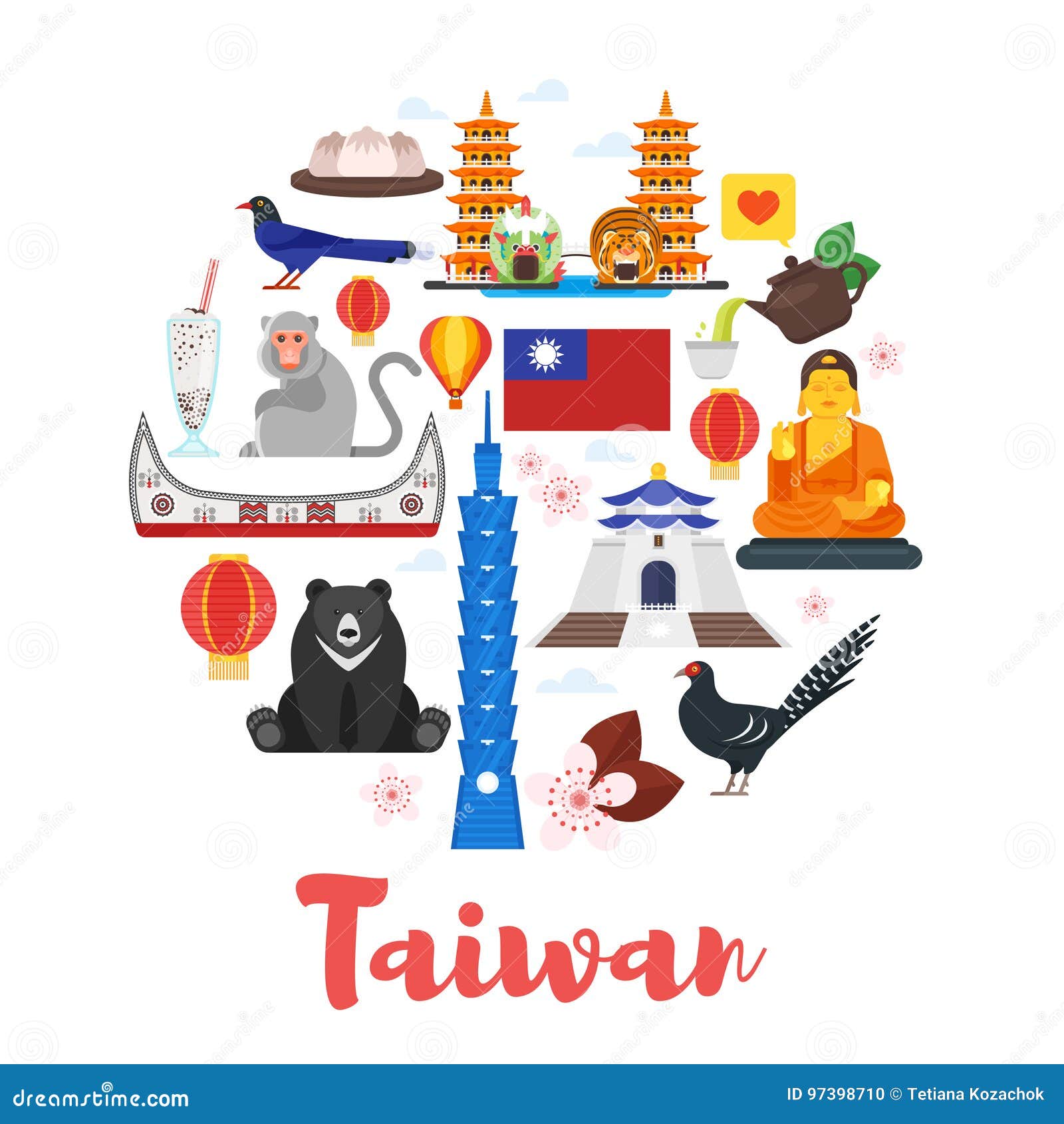 台湾文化标志的构成向量例证 插画包括有纪念碑 中国 平面 机构 著名 例证 抽象 布琼布拉 台湾文化标志的构成向量例证 插画包括有纪念碑 中国 平面 机构 著名 例证 抽象 布琼布拉