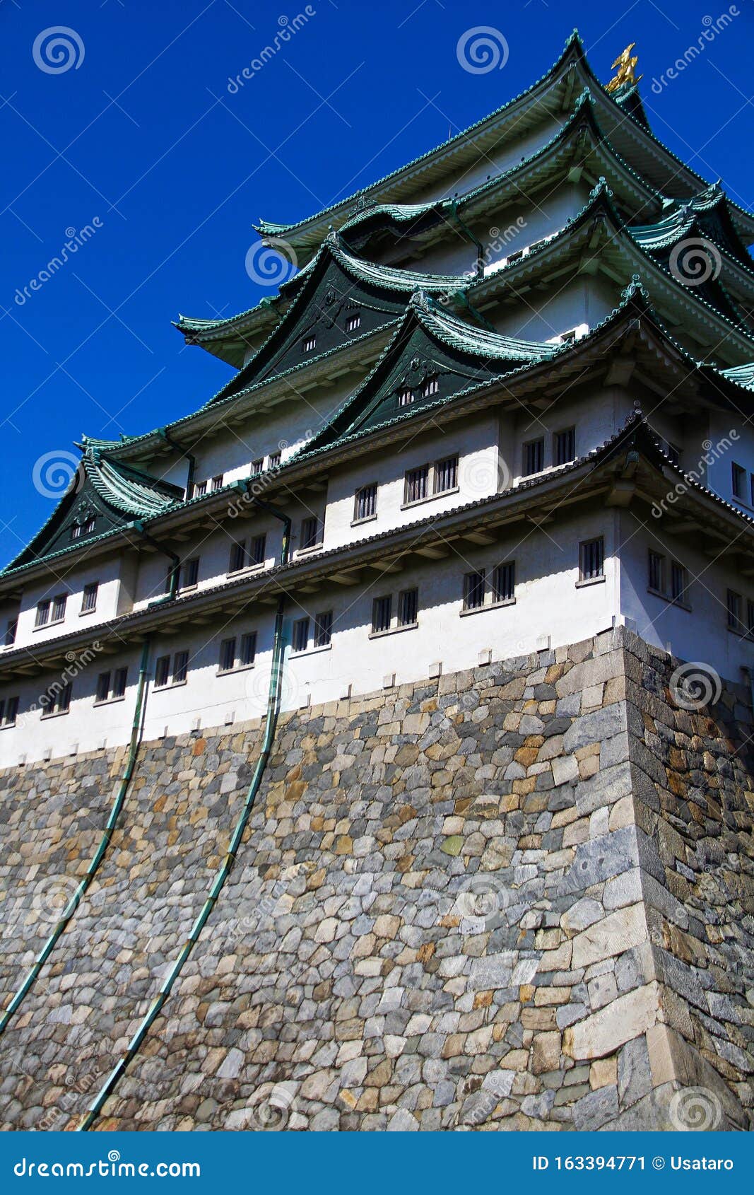 名古屋城是爱知县名古屋的一座日本城堡库存图片 图片包括有投反对票 外部 使荒凉的 小山顶