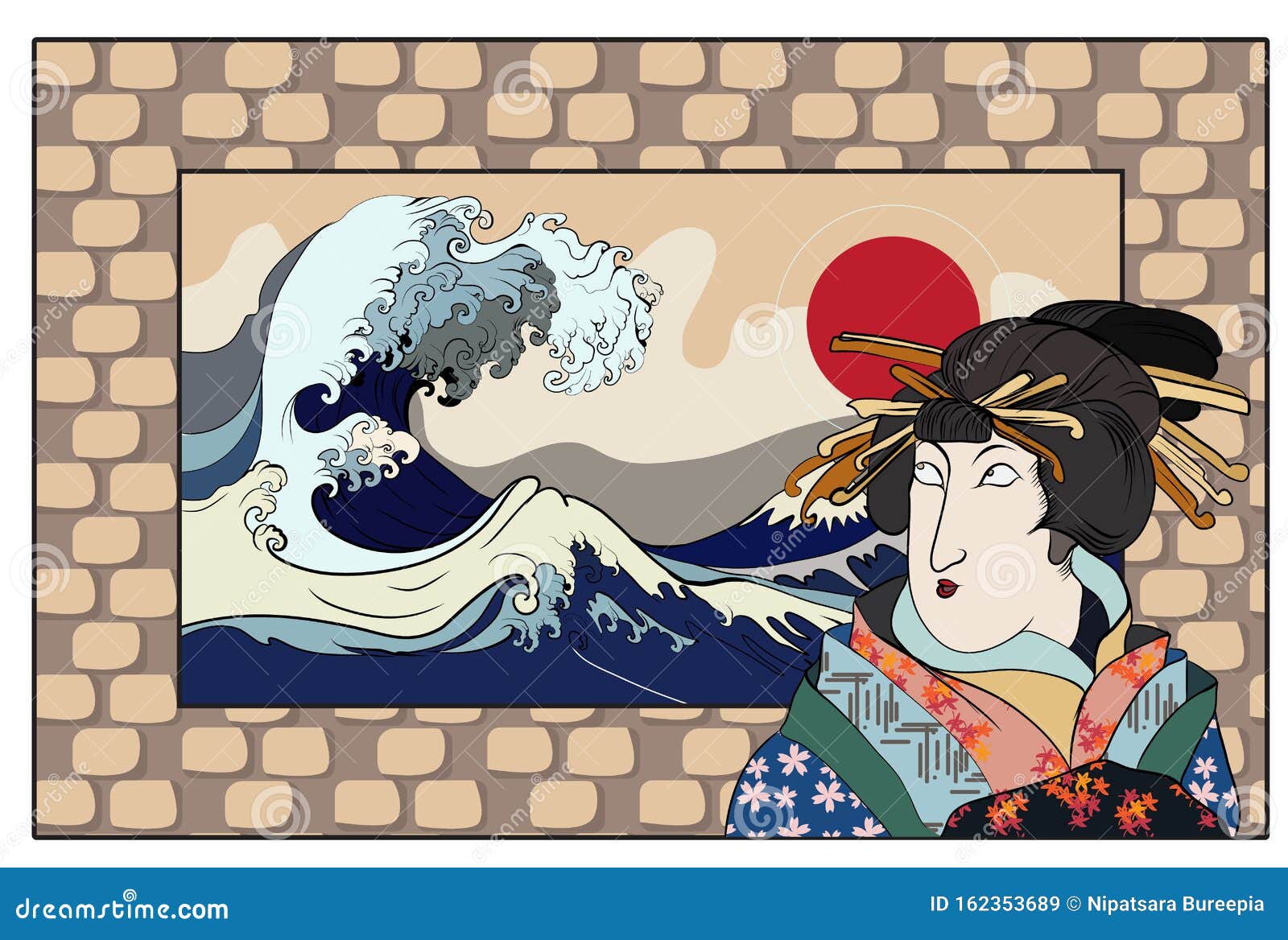 和服日本女性日本传统纹身彩色艺术和涂鸦矢量图向量例证 插画包括有粉红色 女孩 日语 和服 和服日本女性日本传统纹身彩色艺术和涂鸦矢量图向量例证 插画包括有粉红色 女孩 日语 和服