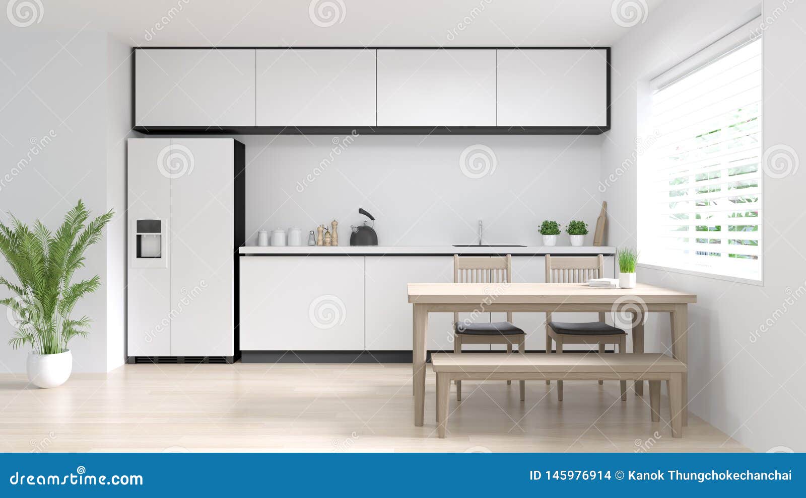 回报拷贝空间的洁净室厨房内部烹调现代食物餐馆3d白色现代设计家庭背景库存例证 插画包括有抽象 建筑