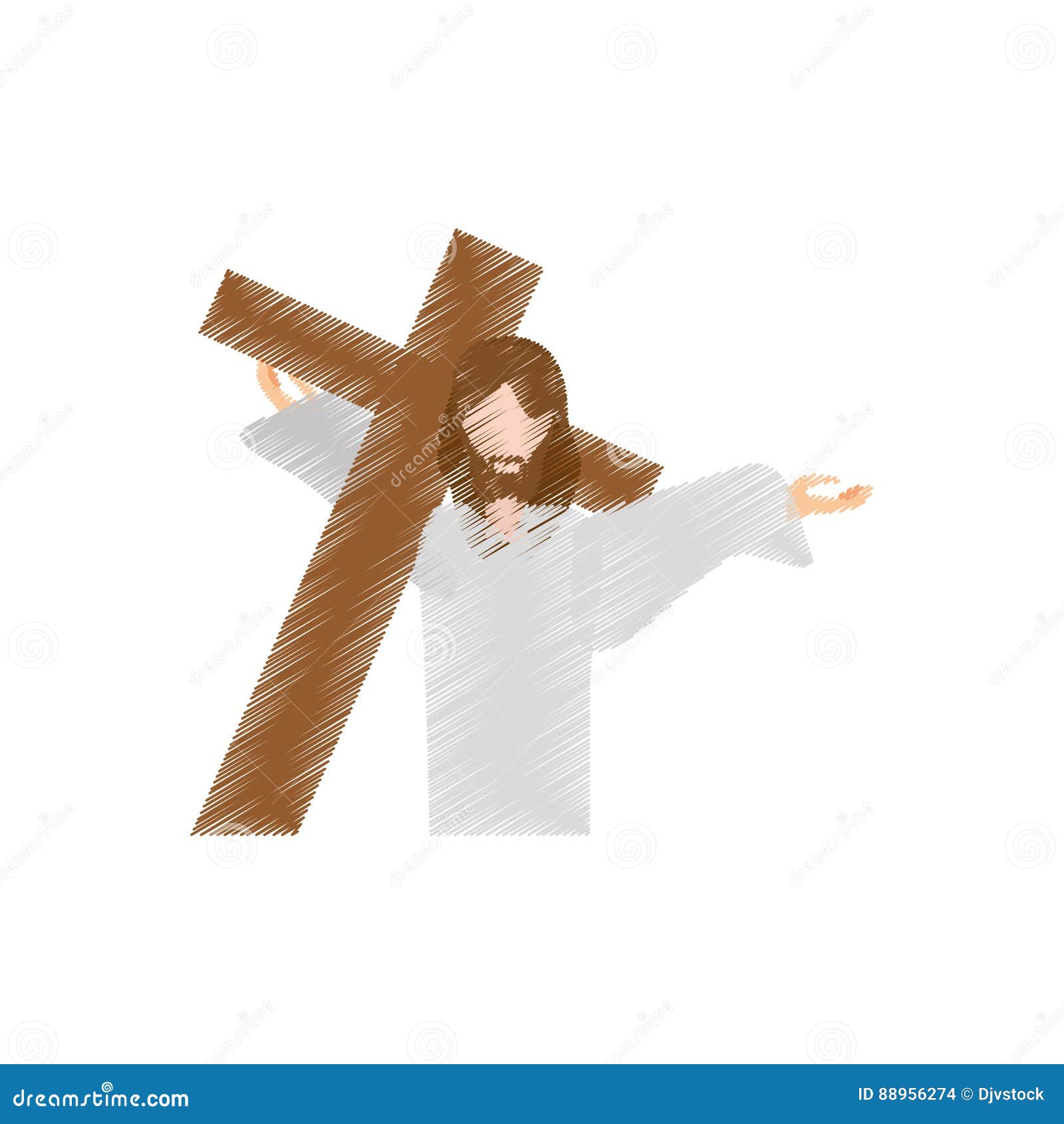 图画耶稣基督运载十字架库存例证 插画包括有 图画耶稣基督运载十字架库存例证 插画包括有