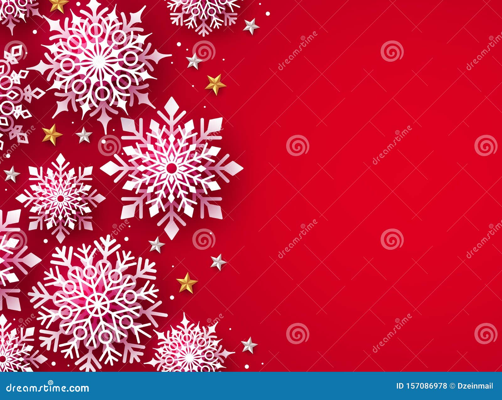 圣诞节矢和背景的冬天雪 圣诞雪花在红色背景下 向量例证 插画包括有