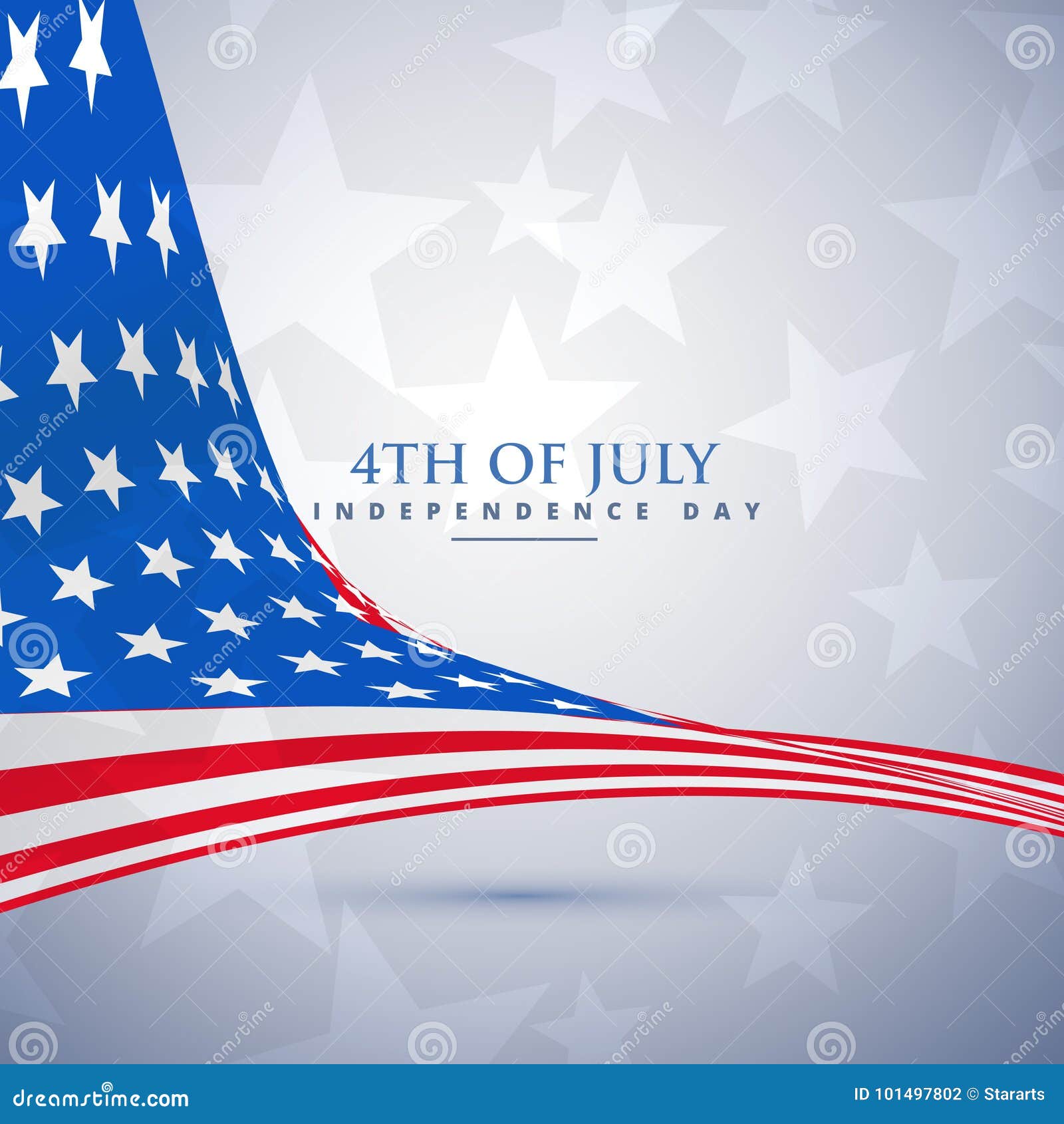 在波浪样式的美国国旗第4个背景7月向量例证 插画包括有荣耀 国家 共和国 欢乐 创造性