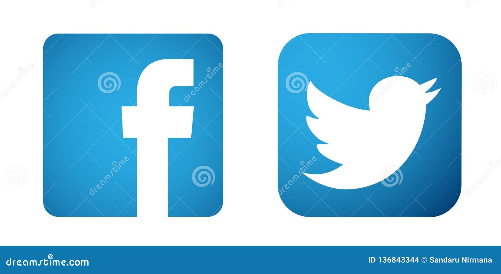 在白色背景的facebook和twitter社会媒介商标象元素传染媒介编辑类库存图片 插画包括有 在白色背景的facebook和twitter社会媒介商标象元素传染媒介编辑类库存图片 插画包括有