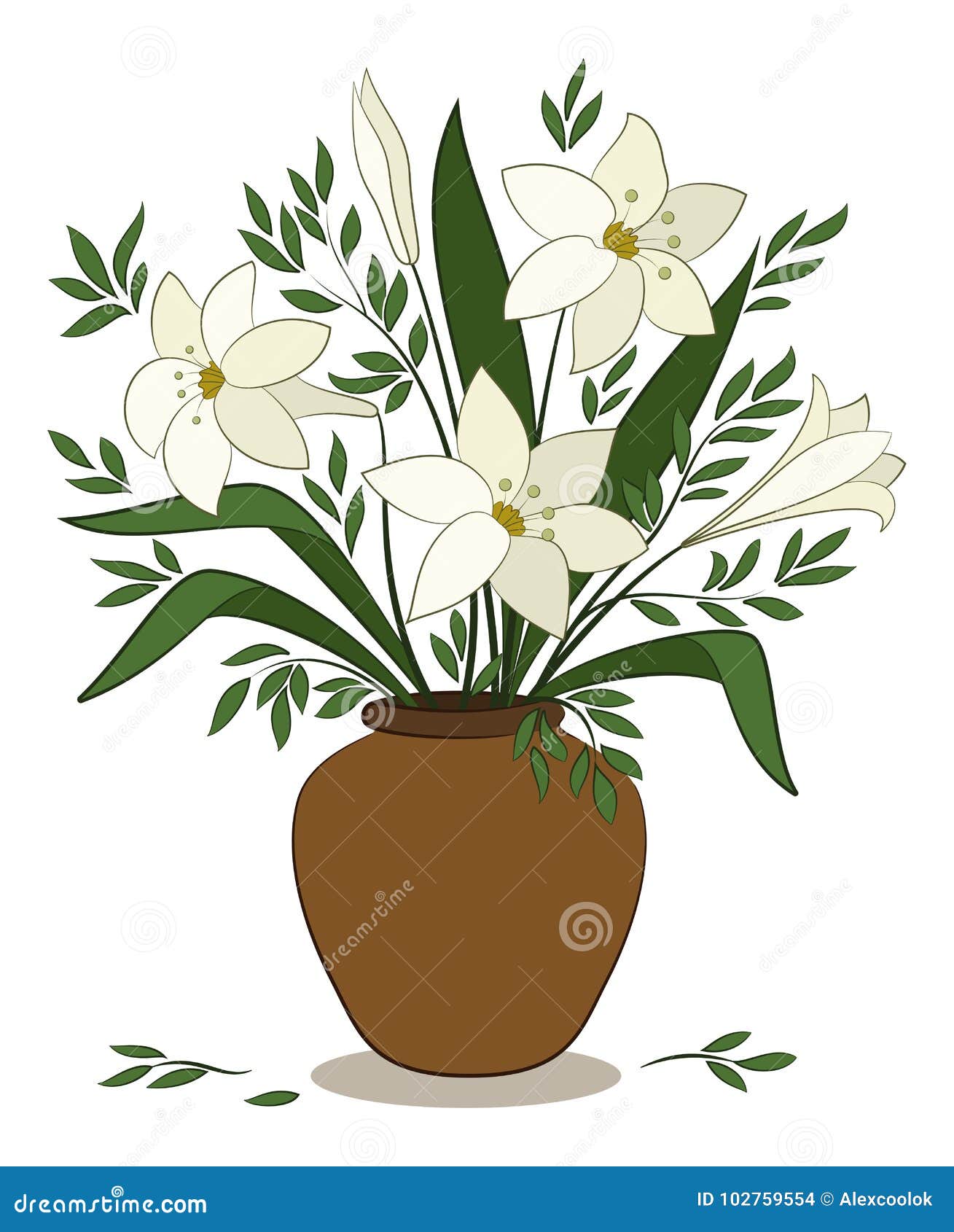 在花瓶的百合花向量例证 插画包括有环境 花期 节假日 百合 生态 开花的 绿色 对象 在花瓶的百合花向量例证 插画包括有环境 花期 节假日 百合 生态 开花的 绿色 对象
