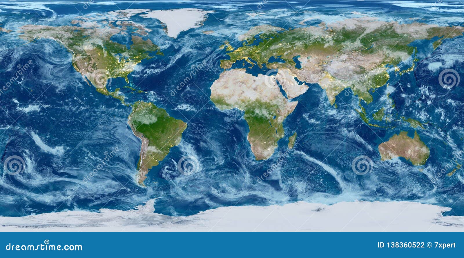 地理世界地图修改定调子与城市光库存照片 图片包括有气候 背包 统温层 大陆 澳洲 蓝色