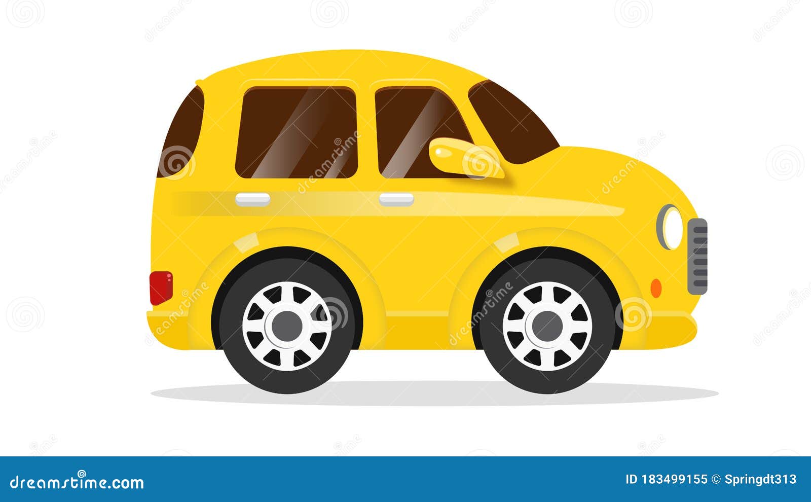 Yellow car cartoon stock vector. Illustration of cartoon - 183499155