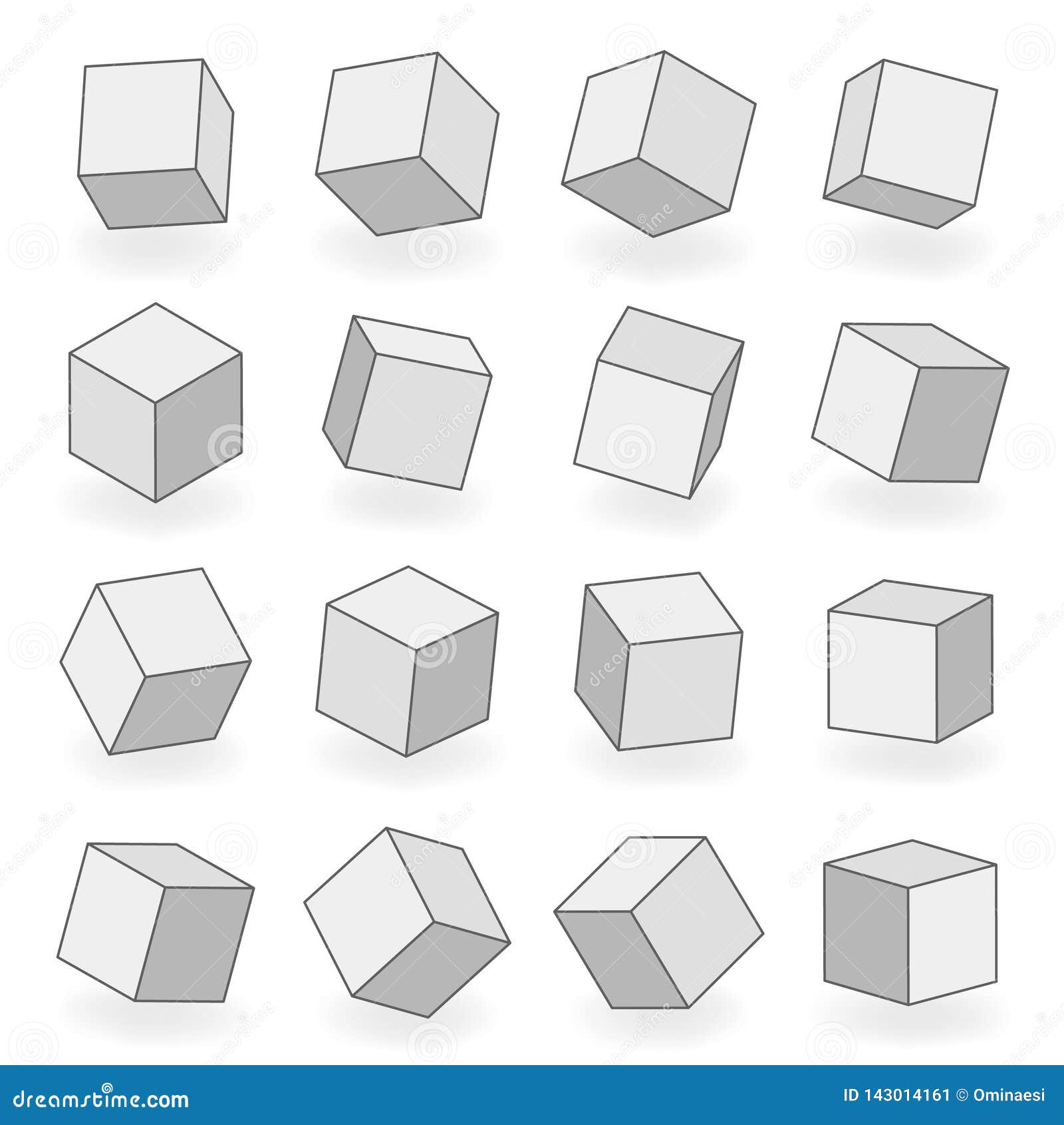 塑造方形块容量角度的多角形滤网3d转动等量被隔绝的象设计传染媒介例证