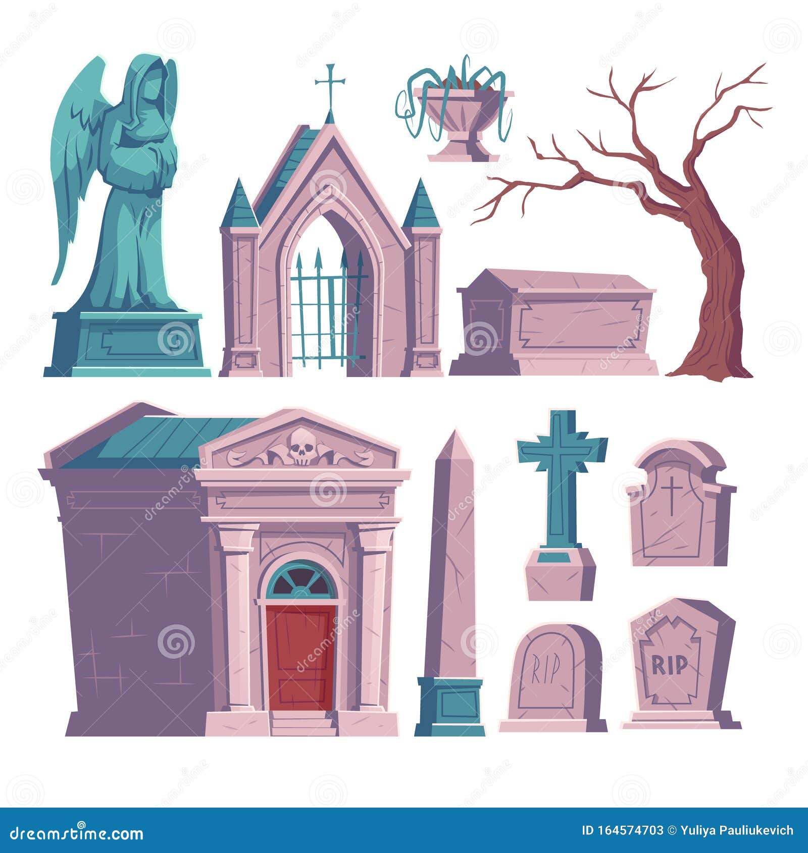 墓地 墓碑上刻着rip 索库里向量例证 插画包括有查出 坟墓 埋葬 墓碑 墓石 交叉