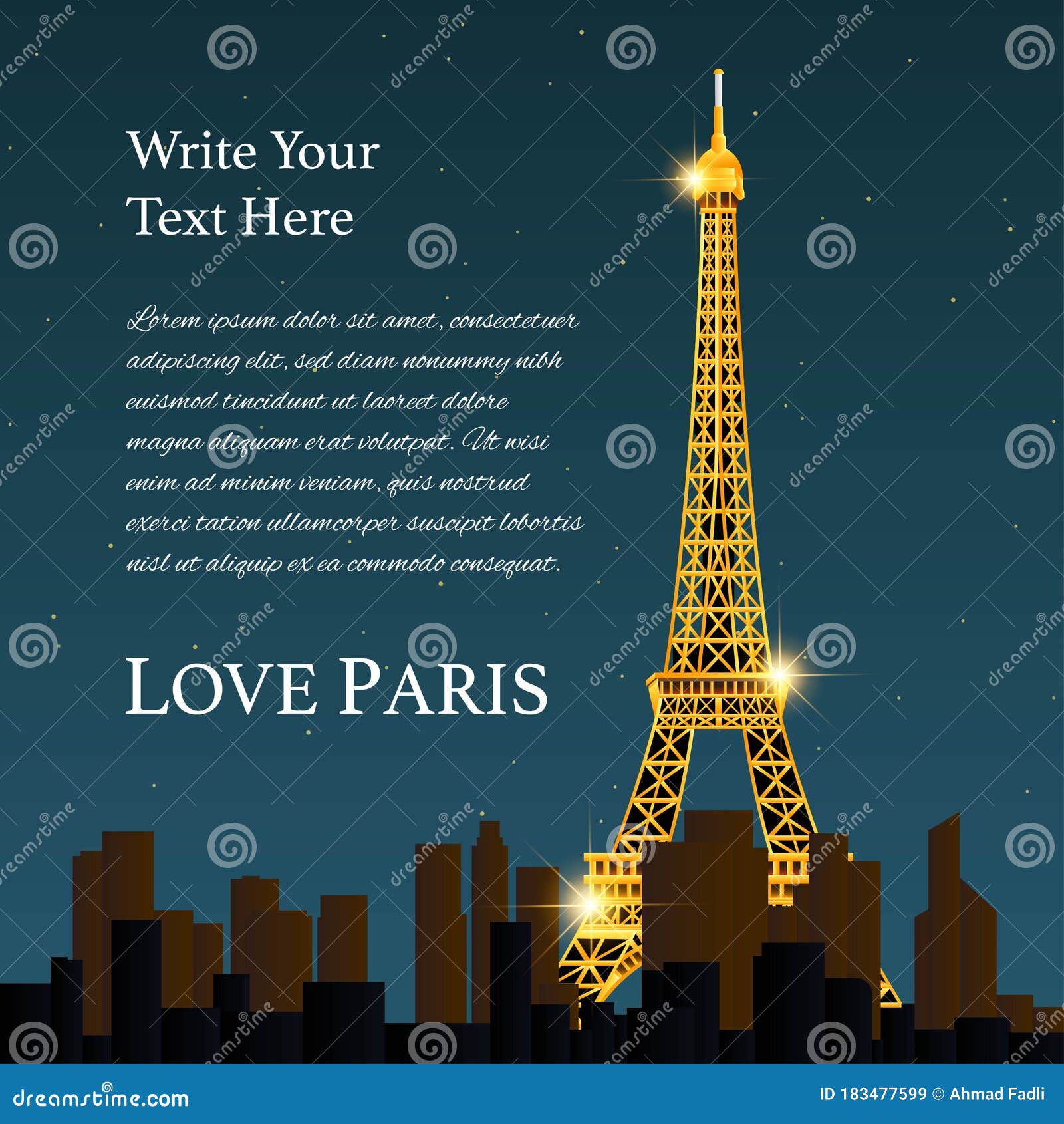 夜景背景巴黎埃菲尔铁塔编辑类库存图片 插画包括有夜景背景巴黎埃菲尔铁塔
