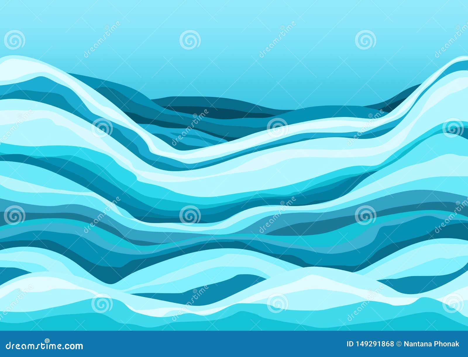 大海在海设计背景中库存例证 插画包括有天空 概念 艺术 曲线 装饰 本质 移动 线路