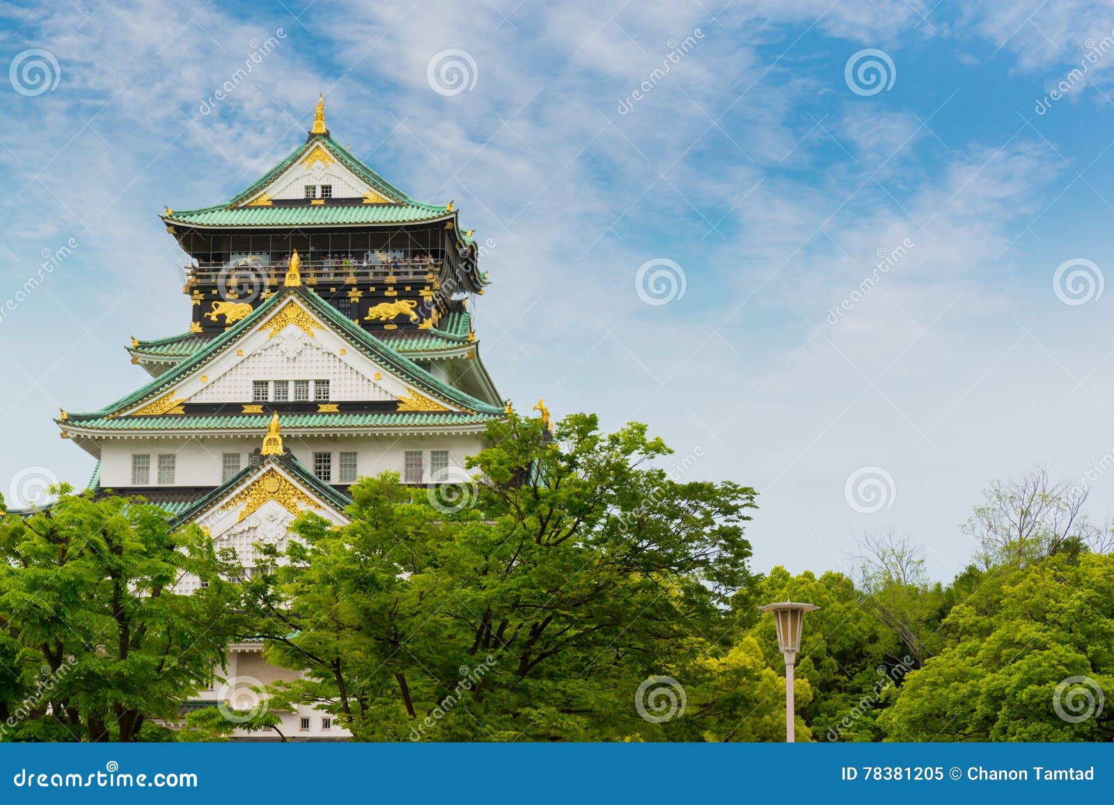 大阪城堡是古迹在大阪市日本库存图片 图片包括有 7815
