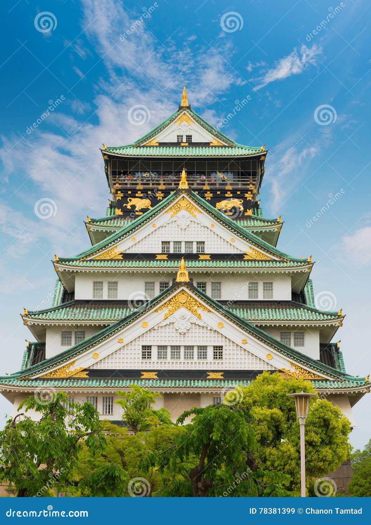 大阪城堡是古迹在大阪市日本库存图片 图片包括有设计 白天 宫殿 横向 室外 大阪 房子